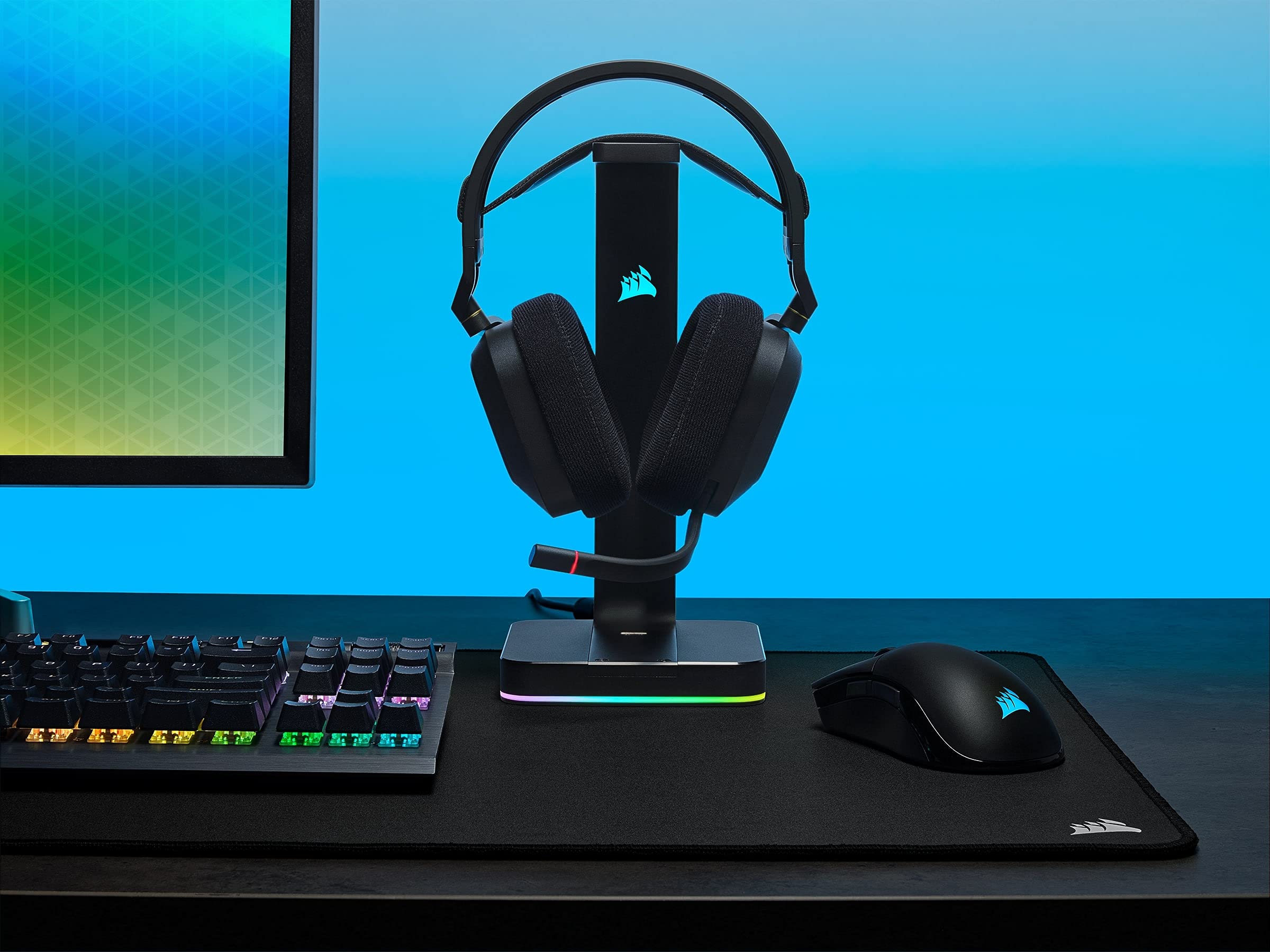 CORSAIR HS80 RGB WIRELESS Multiplattform-Gaming-Headset - Dolby Atmos - Omnidirektionales Mikrofon - iCUE-Kompatibel - PC, Mac, PS5, PS4 - Carbon, Farbe Schwarz - Image 2