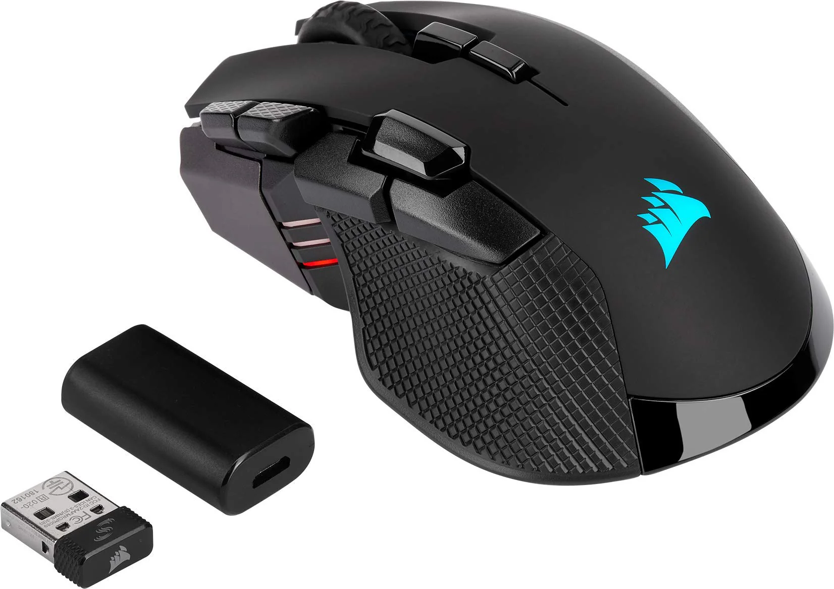 CORSAIR IRONCLAW RGB WIRELESS FPS/MOBA Gaming Mouse - 18.000 DPI - 10 Programmierbare Tasten - Für Große Hände Geeignet - iCUE-Kompatibel - PC, Mac, PS5, PS4, Xbox - Schwarz - Image 3