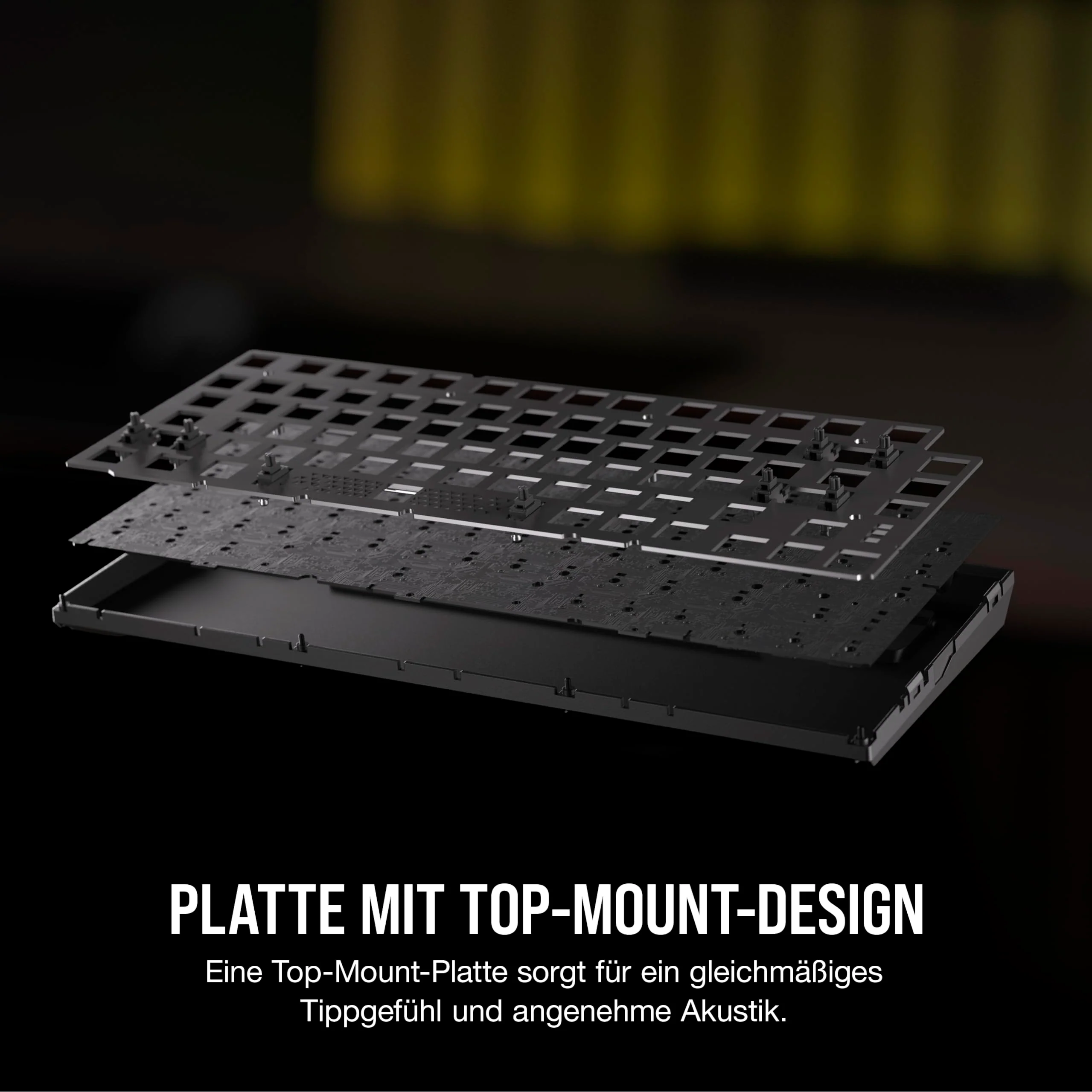 CORSAIR K65 Plus Wireless 75% RGB Hot-Swap-Fähige Mechanische Gaming-Tastatur - Vorgeschmierte MLX Red Linear Switches - Dual-Layer Sound Dampening - PBT Keycaps - QWERTZ DE - Schwarz - Image 12