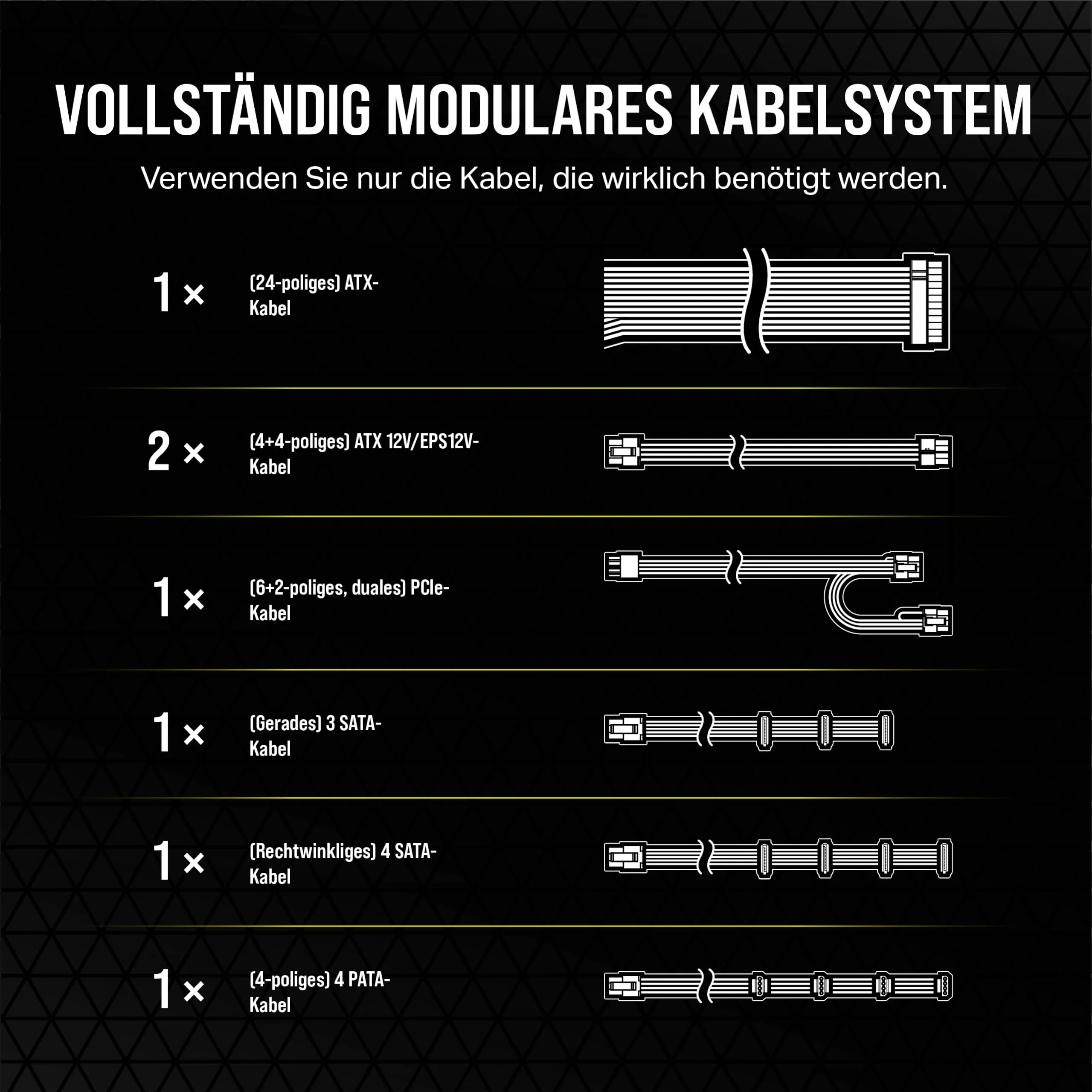 CORSAIR RM650 ATX 650W Vollmodulares Netzteil - 80 Plus Gold Zertifiziert - Geräuscharm - Zero RPM Mode - EU - Schwarz - Image 3