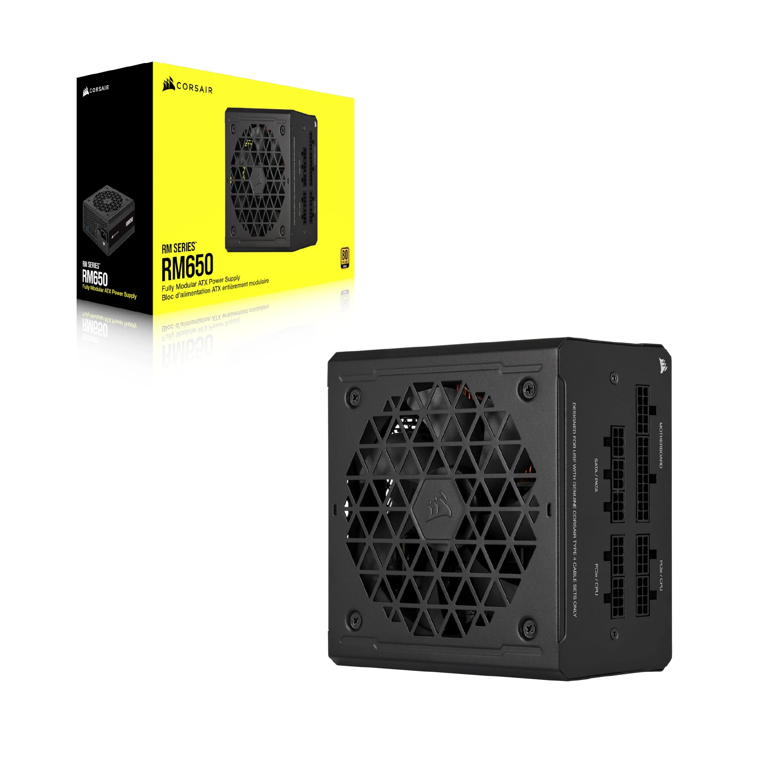 CORSAIR RM650 ATX 650W Vollmodulares Netzteil - 80 Plus Gold Zertifiziert - Geräuscharm - Zero RPM Mode - EU - Schwarz - Image 6