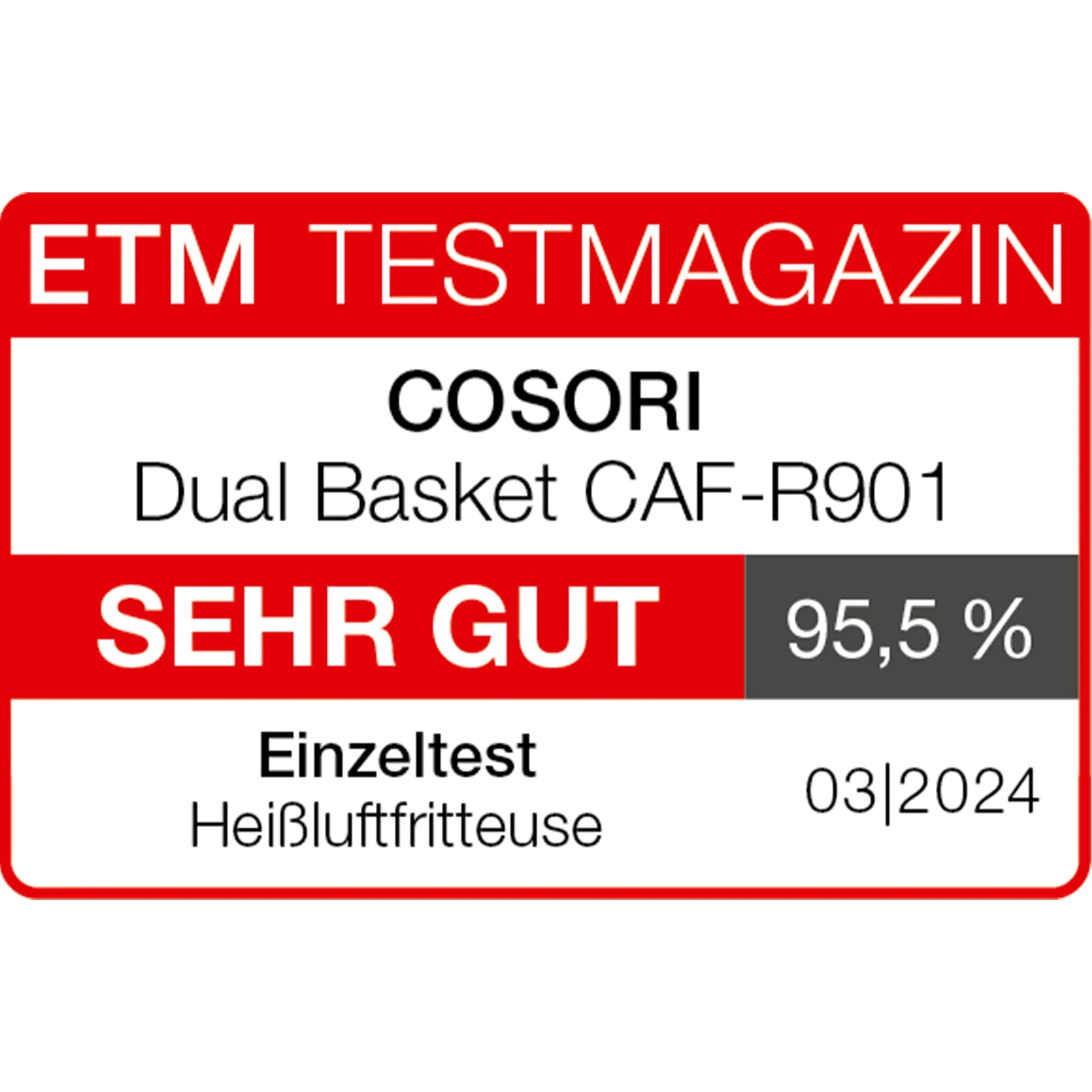 COSORI Heißluftfritteuse 2 Kammern Airfryer, 8-in-1 Dual Zone Air Fryer XXL 8,5 L, Heissluftfritteuse Doppelkammer mit Sichtfenster für ausgewogene Mahlzeit, 50 Rezepte, energiesparend, 1-5 Personen - Image 2