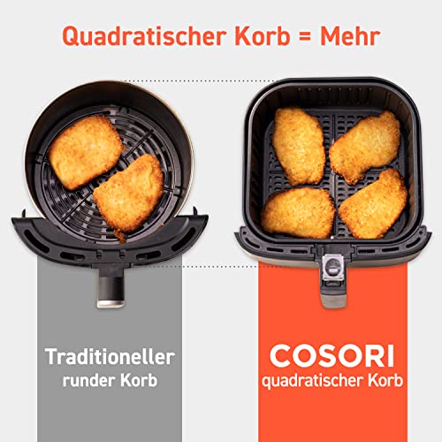 COSORI Heißluftfritteuse Airfryer, 11-in-1 Air Fryer XXL 5,5L, Friteuse Heissluftfritteuse mit Shake-Reminder, 100 Rezepte, 55 Prozent energiesparend, spülmaschinenfeste Körbe - Image 3