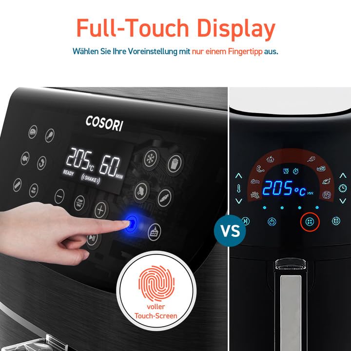 COSORI Heißluftfritteuse Airfryer, 11-in-1 Air Fryer XXL 5,5L, Friteuse Heissluftfritteuse mit Shake-Reminder, 100 Rezepte, 55 Prozent energiesparend, spülmaschinenfeste Körbe - Image 5