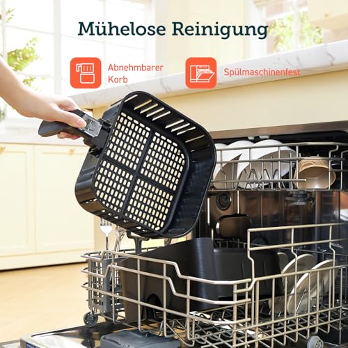COSORI Heißluftfritteuse Airfryer, 11-in-1 Air Fryer XXL 5,5L, Friteuse Heissluftfritteuse mit Shake-Reminder, 100 Rezepte, 55 Prozent energiesparend, spülmaschinenfeste Körbe - Image 9