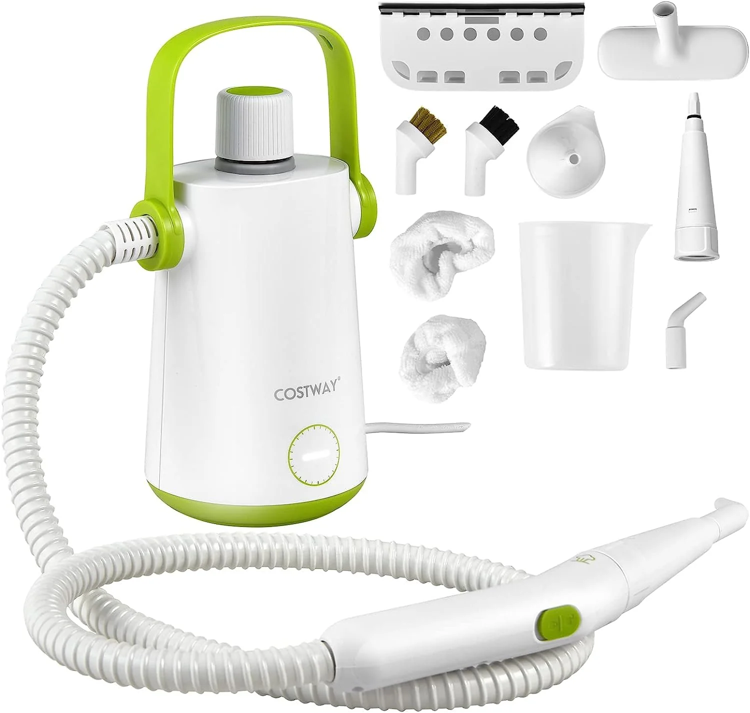 COSTWAY Dampfreiniger Handgerät | 1000W & 300 ml Wasserkapazität & 10 Zubehörsätze | Steamshot Steam Cleaner für alles, Teppiche, Fenster, Polster, Bad - Image 5