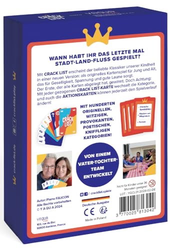 CRACK LIST - Lustiges Kartenspiel & Gesellschaftsspiel | Familienspiele & Partyspiele für Erwachsene & Kinder | 2-8 Spieler | Ab 10 Jahren | 30+ Minuten | Geschenkidee Weihnachten | Deutsch - Image 9