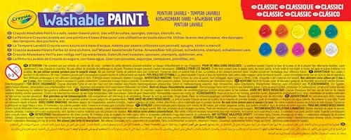CRAYOLA - 10 Waschbare Temperafarben für Kinder, je 59 ml, Wasserbasierte, Leuchtende & Ungiftige Farben zum Malen für Zuhause & Schule, Ab 3 Jahren, 54-1205 - Image 2