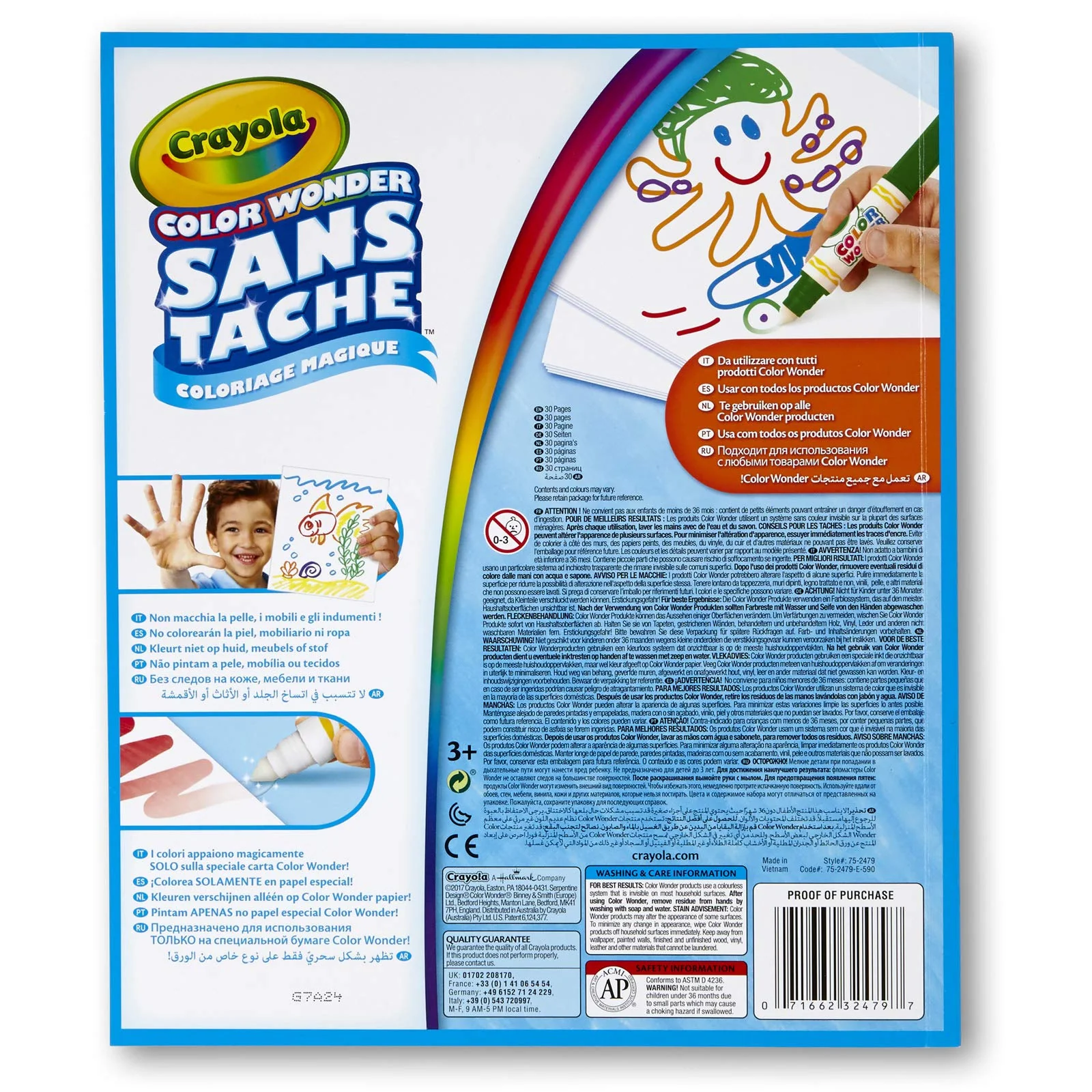 Crayola Color Wonder Nachfüllpapier – 30 Spezialseiten für Color Wonder Stifte, Magic Light Brush & Zubehör – Nur für Color Wonder geeignet, Malspaß ohne Flecken, Ab 3 Jahren, 75-2479 - Image 3