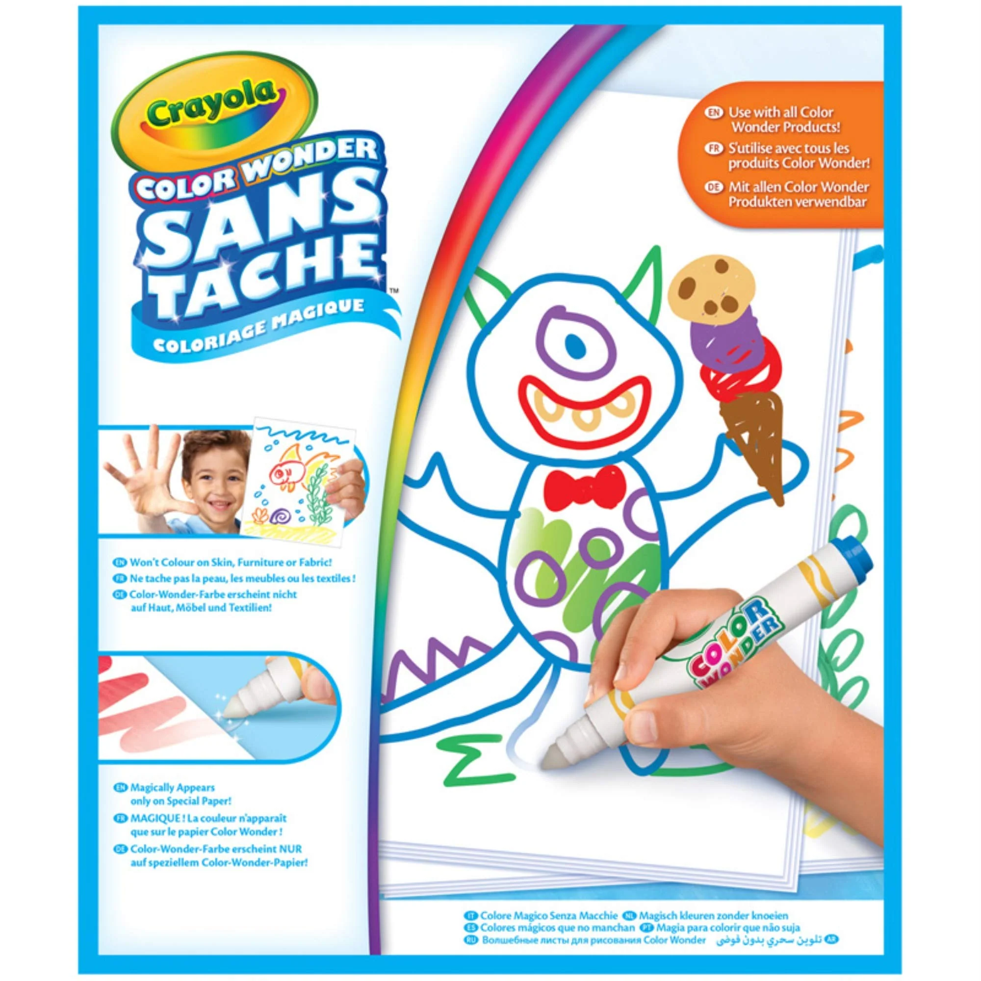 Crayola Color Wonder Nachfüllpapier – 30 Spezialseiten für Color Wonder Stifte, Magic Light Brush & Zubehör – Nur für Color Wonder geeignet, Malspaß ohne Flecken, Ab 3 Jahren, 75-2479 - Image 4