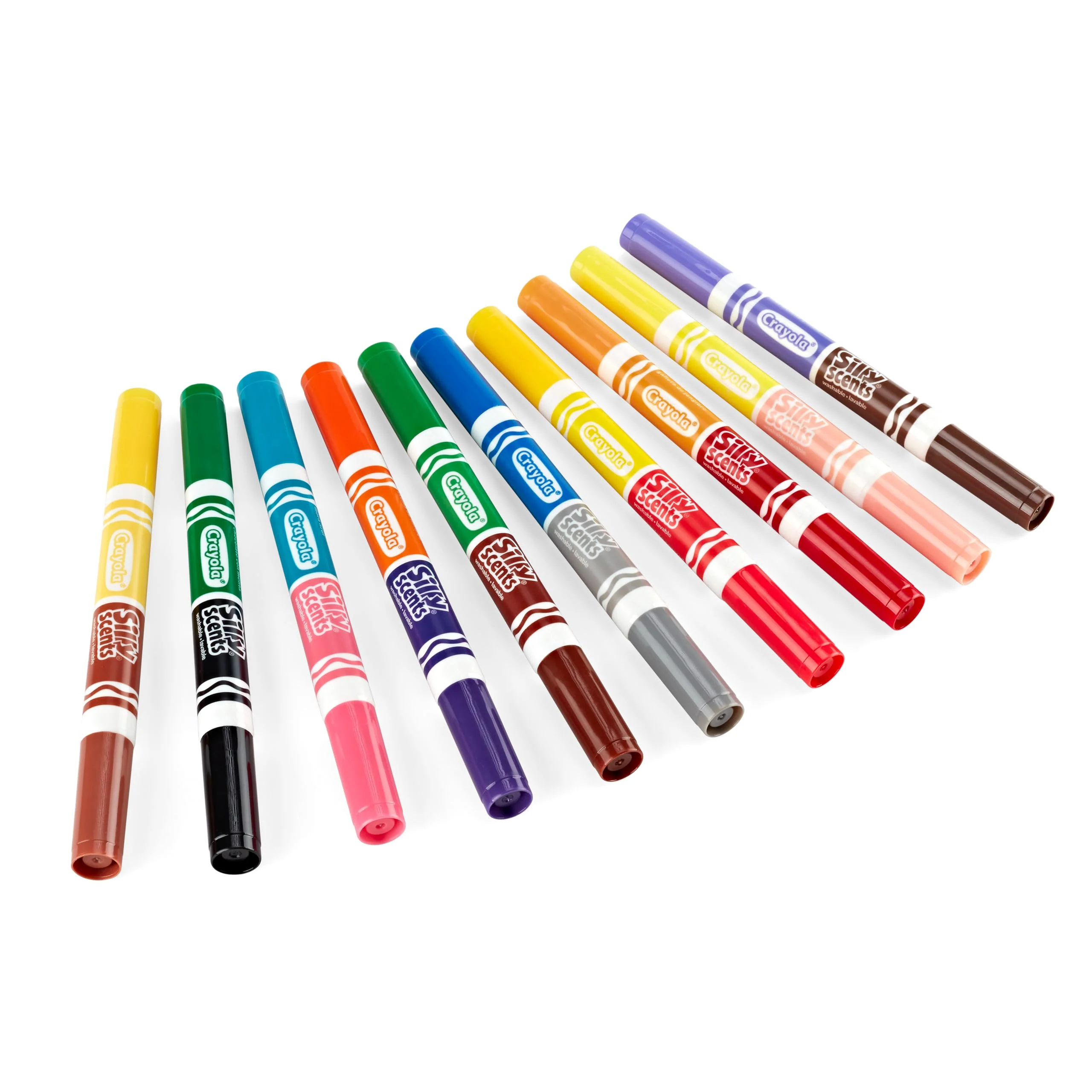 Crayola - Silly Scents, abwaschbare Duft-Filzstifte mit Maxi-Doppelspitze, 10er-Pack, 20 Farben und 20 Düfte, für Schule und Freizeit, ab 3 Jahren, 58-8344 - Image 5