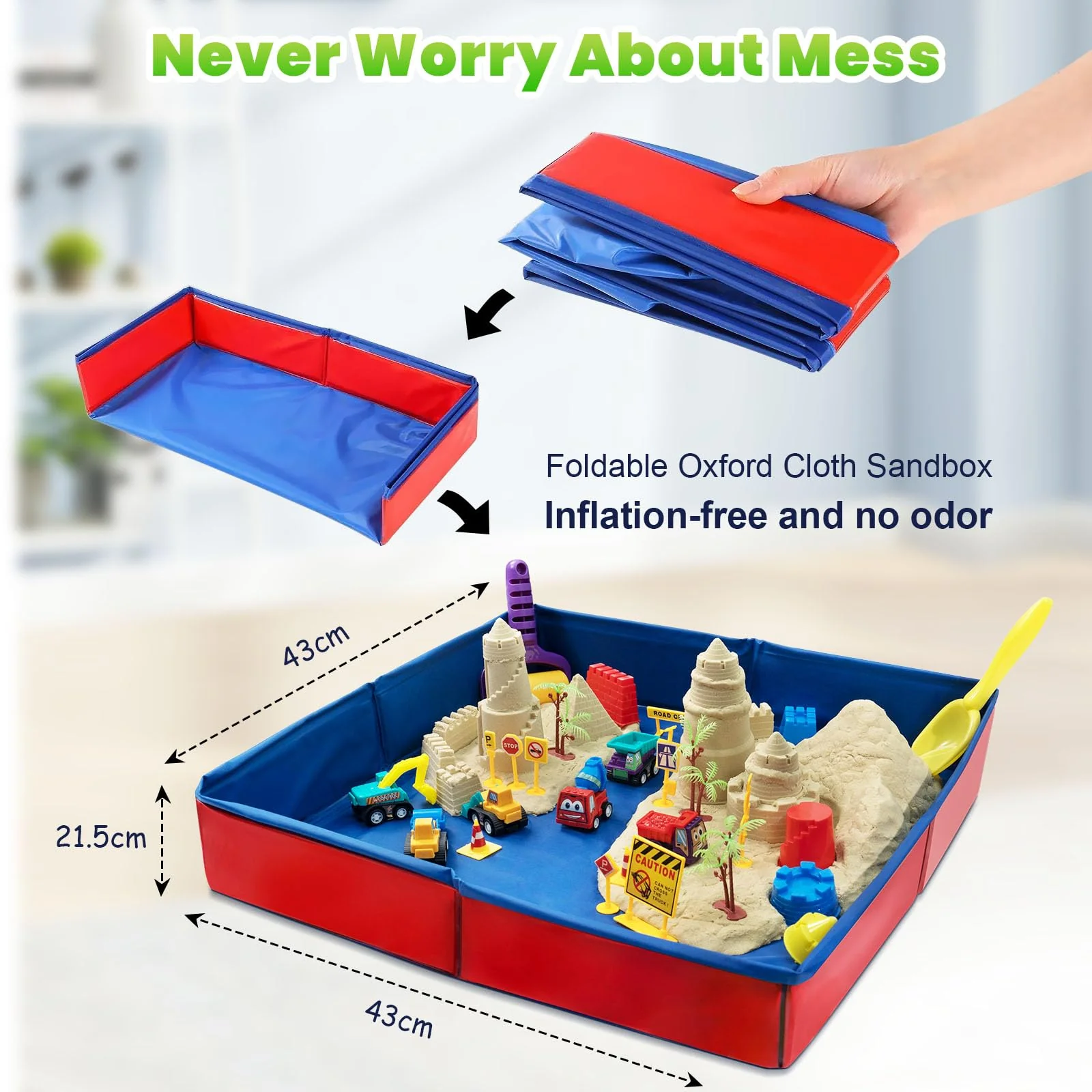 CROSOFMI Magic Sand Für Kinder Set Spielsand Faltbarer Sandkasten für Jungen Mädchen 3 4 5 6 7+ Jahre Alt - Image 6