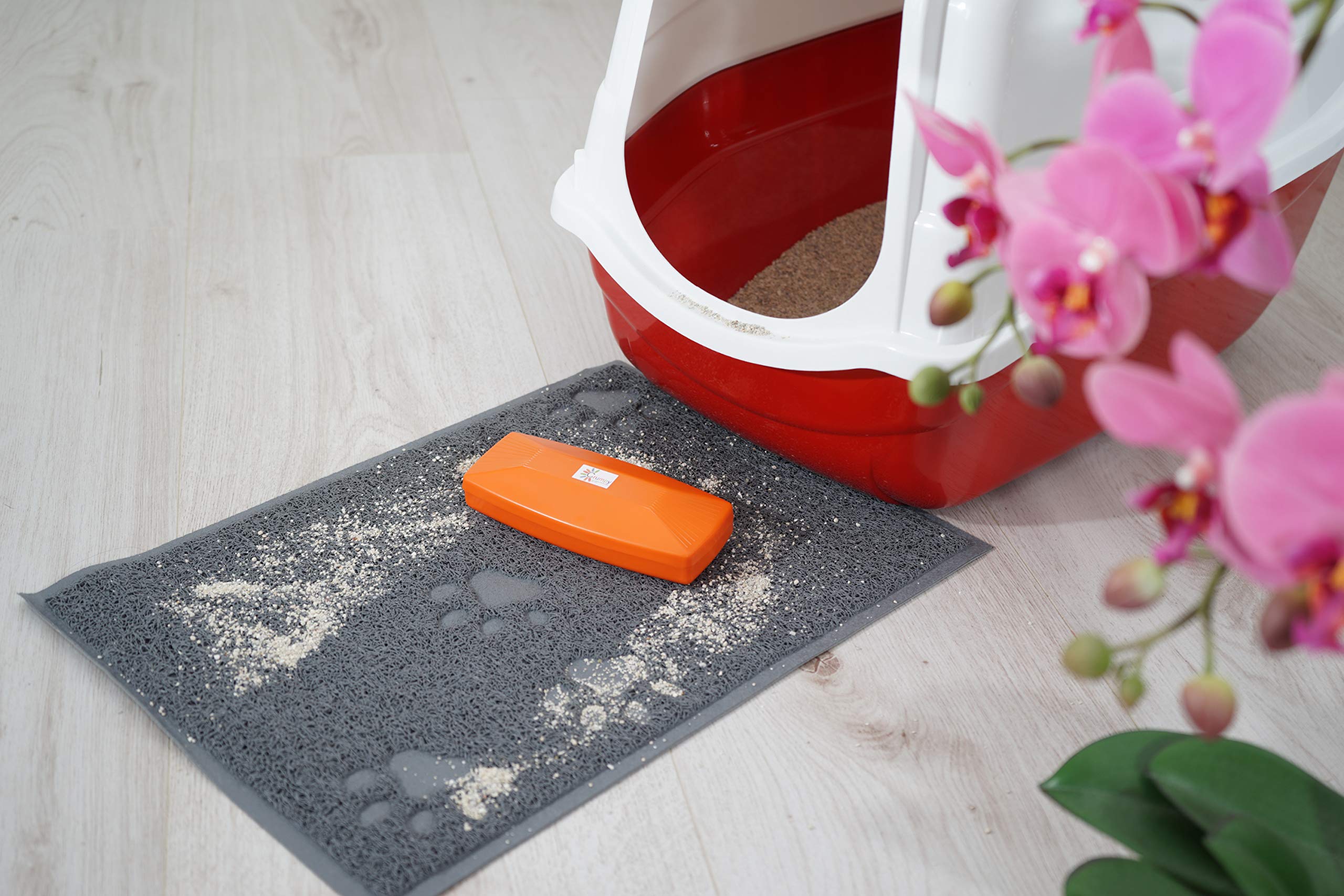 Crumpy Krümelbürste Tischroller Handstaubsauger für Auto Caravan Zuhause (Orange) - Image 2