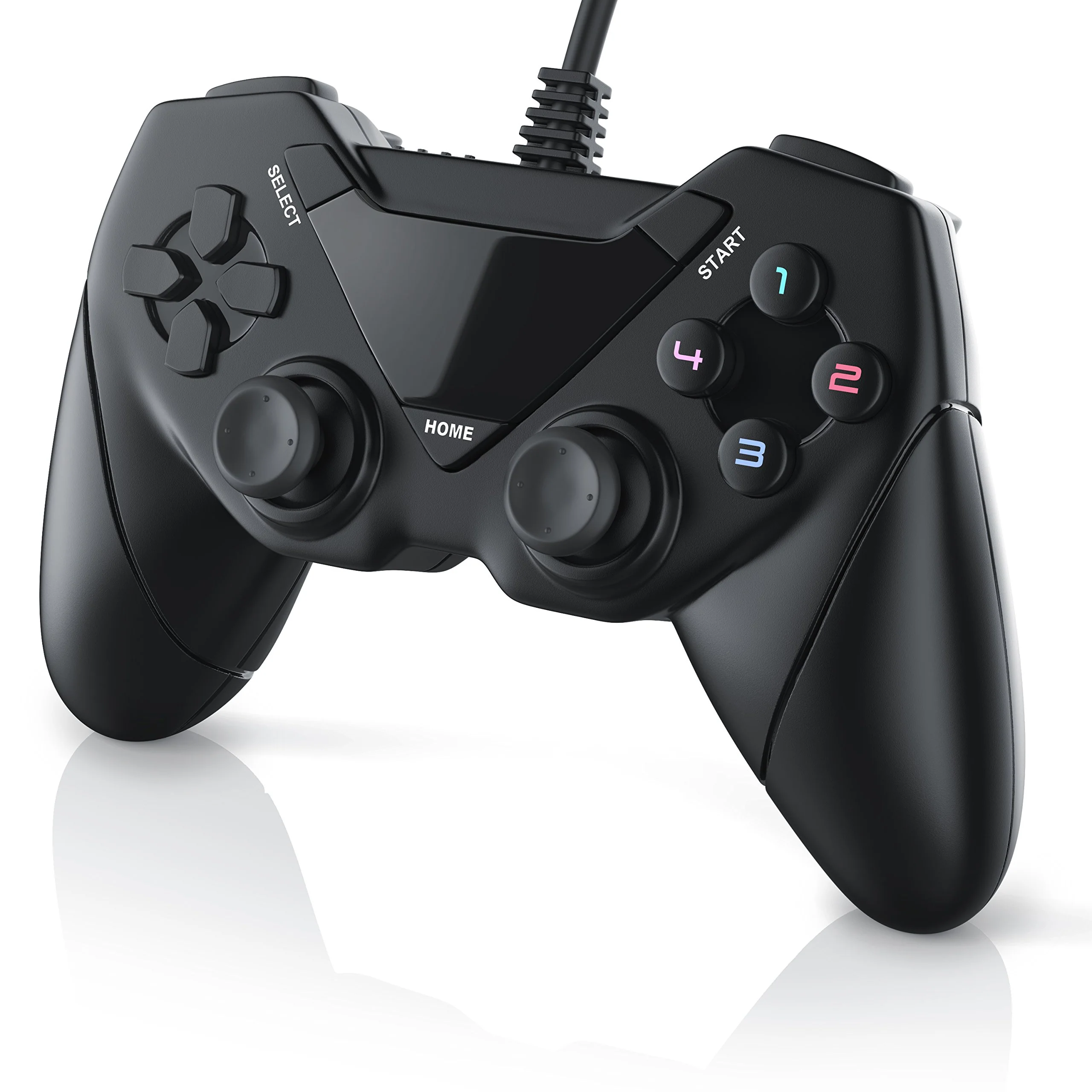 CSL - Gamepad für PC und Android - Dual Vibration - Plug and Play - Controller mit Direct-Input X-Input - schwarz - Image 2