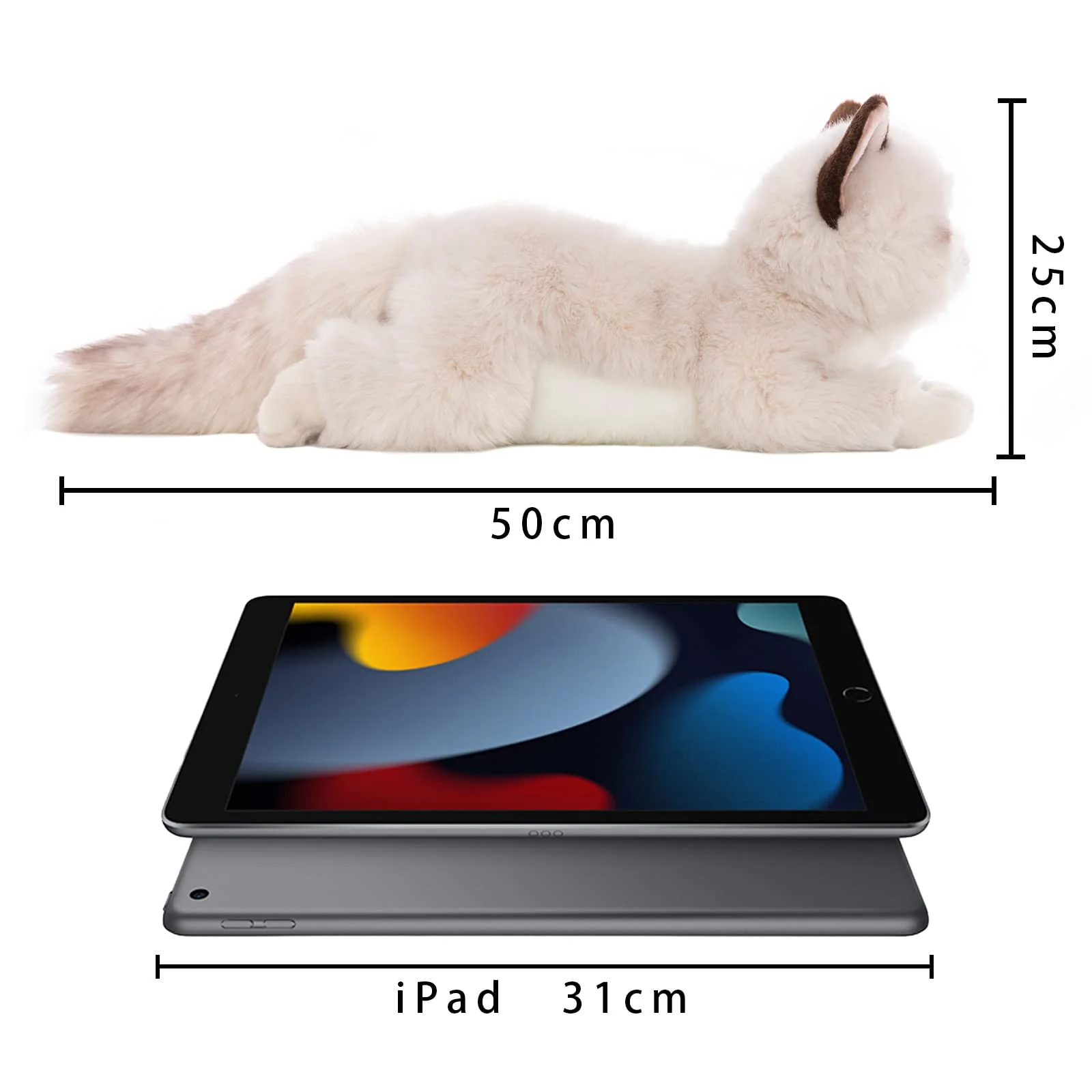 CU-MATE 50,8 cm Graue Ragdoll-Katze, Stofftier, Puppen, niedliches handgefertigtes Plüschtier, Ann Baker, Katze, Geburtstagsgeschenk für Jungen und Mädchen - Image 7