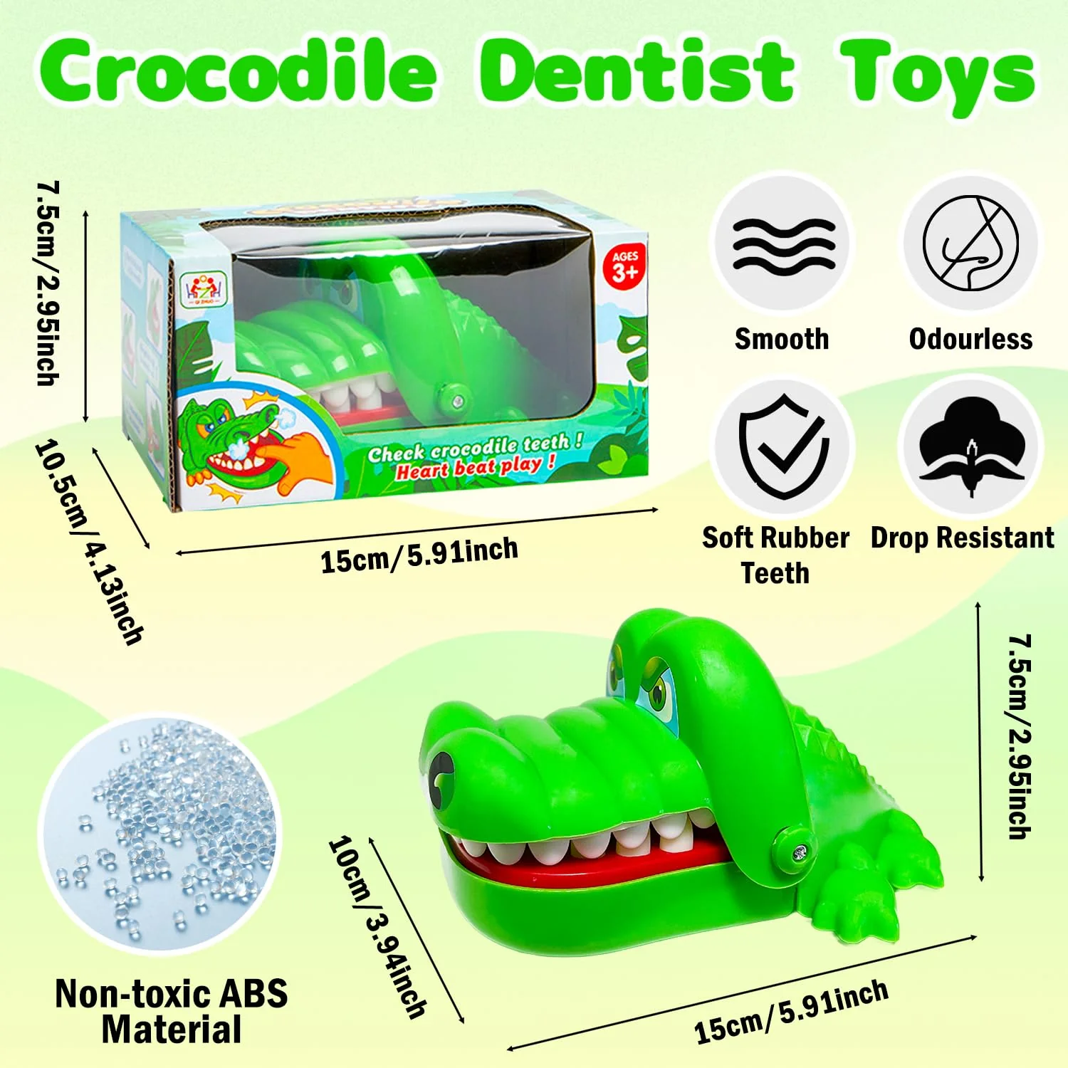 Cuackamily Krokodil Zähne, Krokodil Action Geschicklichkeit Familienspiel Partyspiel für Kinder und Erwachsene - Image 8