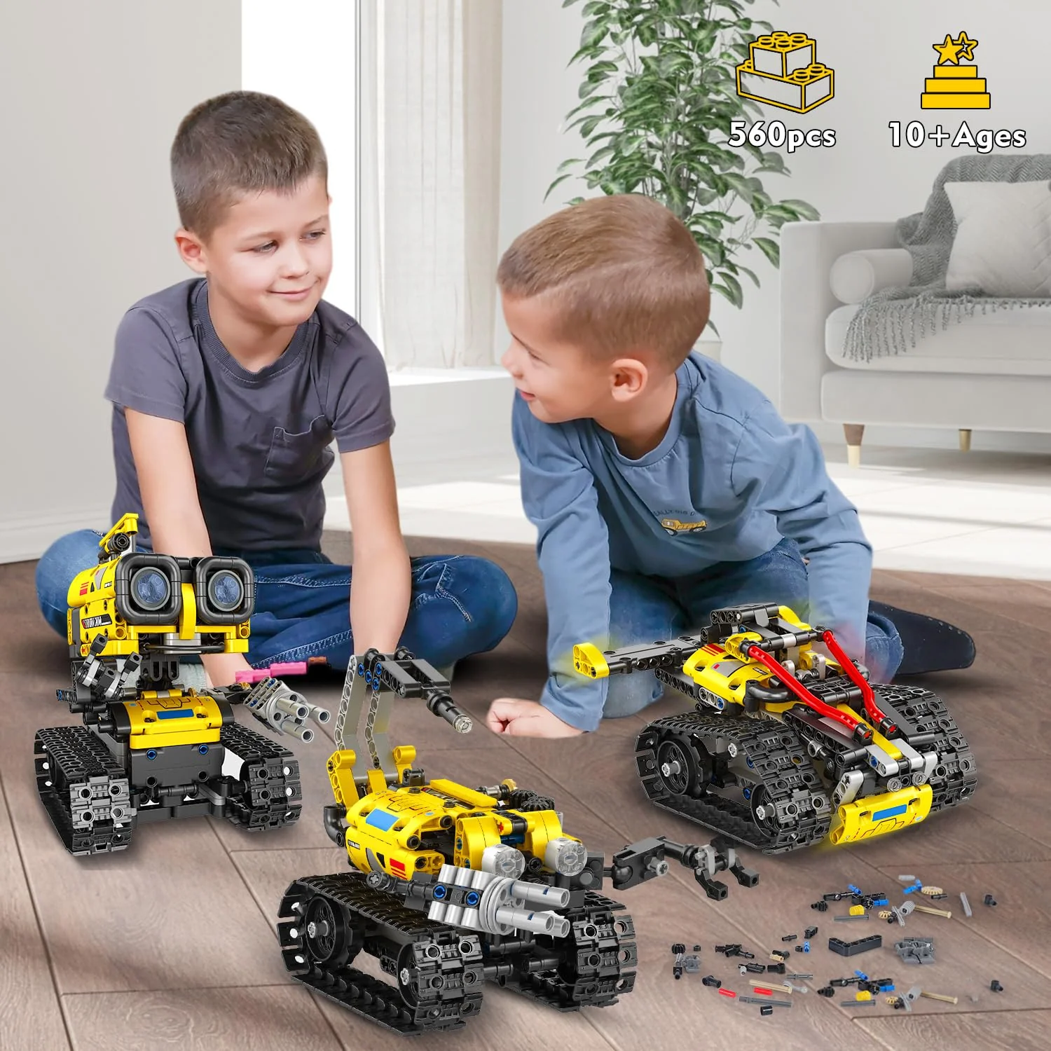 CUBIMANA Technik Roboter Bauspielzeug für Kinder - 5 in 1 App & Fernsteuerung Technik Spielzeug, Wall Robot/Engineering/Mech Scorpion Spielzeug, Geschenke für Jungen Mädchen ab 10 Jahre (560 Stück) - Image 4