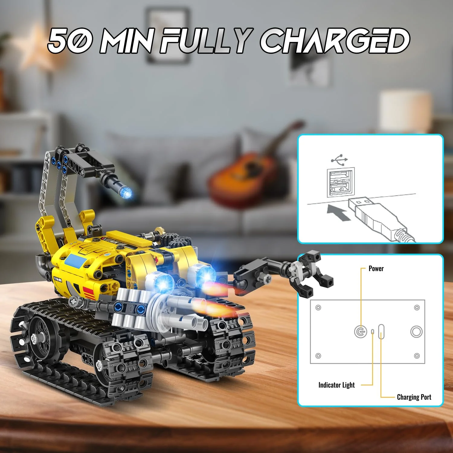 CUBIMANA Technik Roboter Bauspielzeug für Kinder - 5 in 1 App & Fernsteuerung Technik Spielzeug, Wall Robot/Engineering/Mech Scorpion Spielzeug, Geschenke für Jungen Mädchen ab 10 Jahre (560 Stück) - Image 5