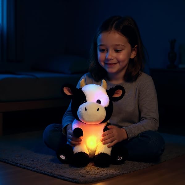 Cuteoy Kuh LED Musikalische Plüschtier Licht nach Oben Singen Plüsch Einstellbare Lautstärke Lullaby Plüschies Geburtstag Weihnachten Spielzeug Geschenke für Kinder Kleinkind Mädchen, 13“ - Image 7