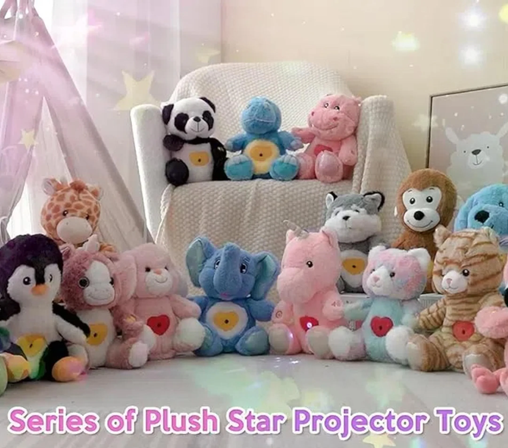Cuteoy Plüsch Dinosaurier Stern Projektor Musikalisch Einstellbar Singend Nachtlicht Gefüllte Tiere Leuchtende Kawaii Plüschtiere Spielzeug Geschenke für Kinder - Image 2