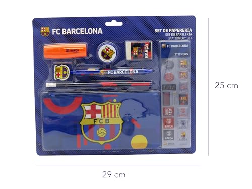CYPBRANDS FC Barcelona, Schreibwaren-Set, Schulmaterial, Schreiben, Barça, Blau, offizielles Produkt - Image 4