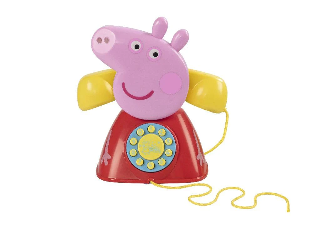 CYPBRANDS Peppa Pig Peppa Pig Spielzeug-Telefon für Kinder, offizielles Peppa Big, Rosa und Rot, Batterien enthalten - Image 6