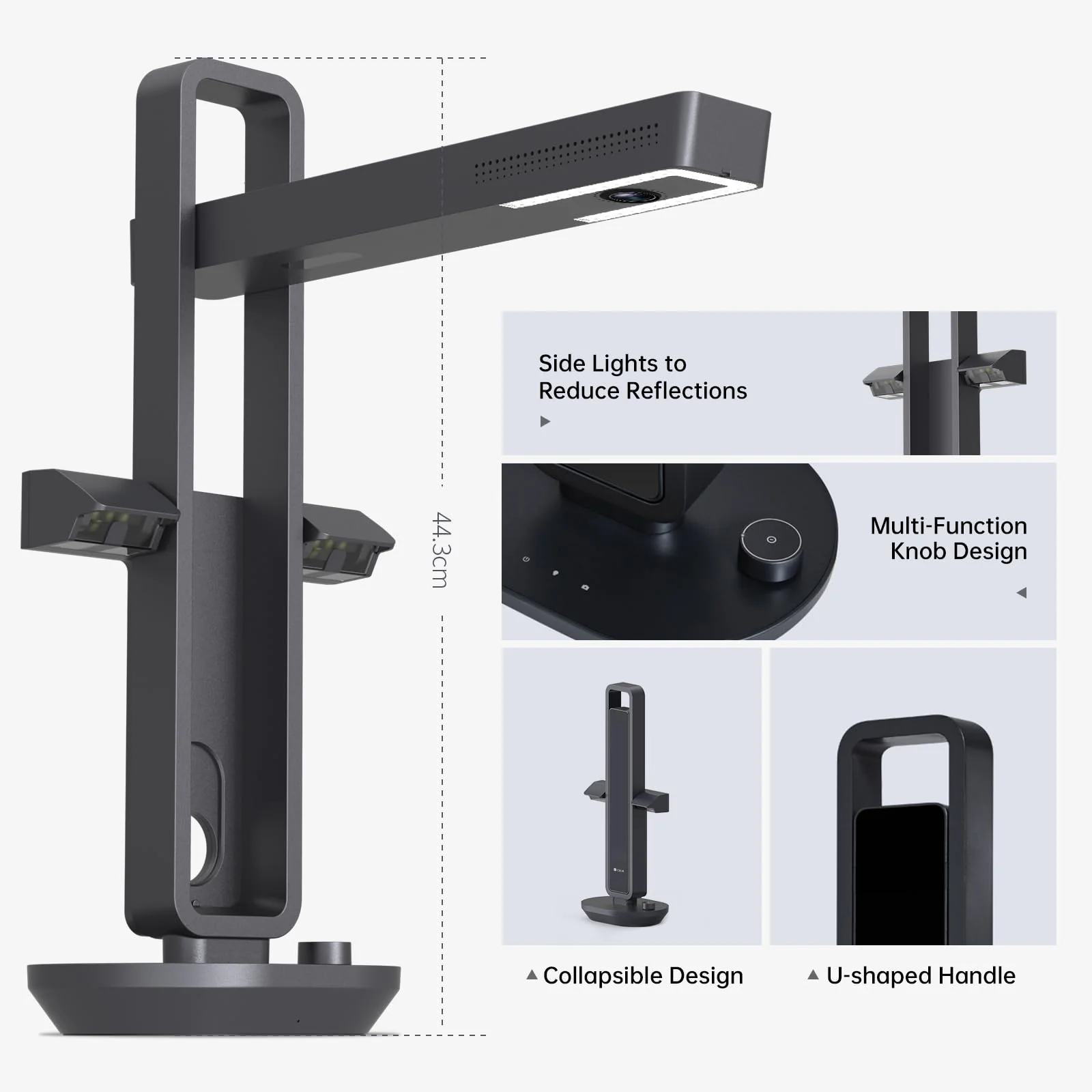 CZUR 14MP Buchscanner Faltbarer, Tragbar Dokumentenkamera, Dokumentenscanner mit OCR, für Windows und macOS, Scan bis zu A3, als LED Tischlampe mit 4 Farbe 6 Helligkeitsstufen (Aura Pro) - Image 9