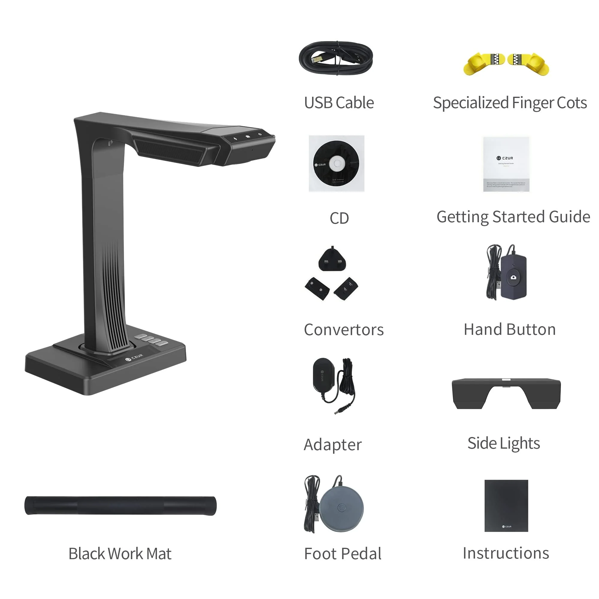 CZUR 16MP Professional Buchscanner bis zu A3, Dokumentenscanner Kompatibel mit macOS und Windows, OCR 180+ Sprachen, Scanner mit Laserlinie (ET16 Plus) - Image 7