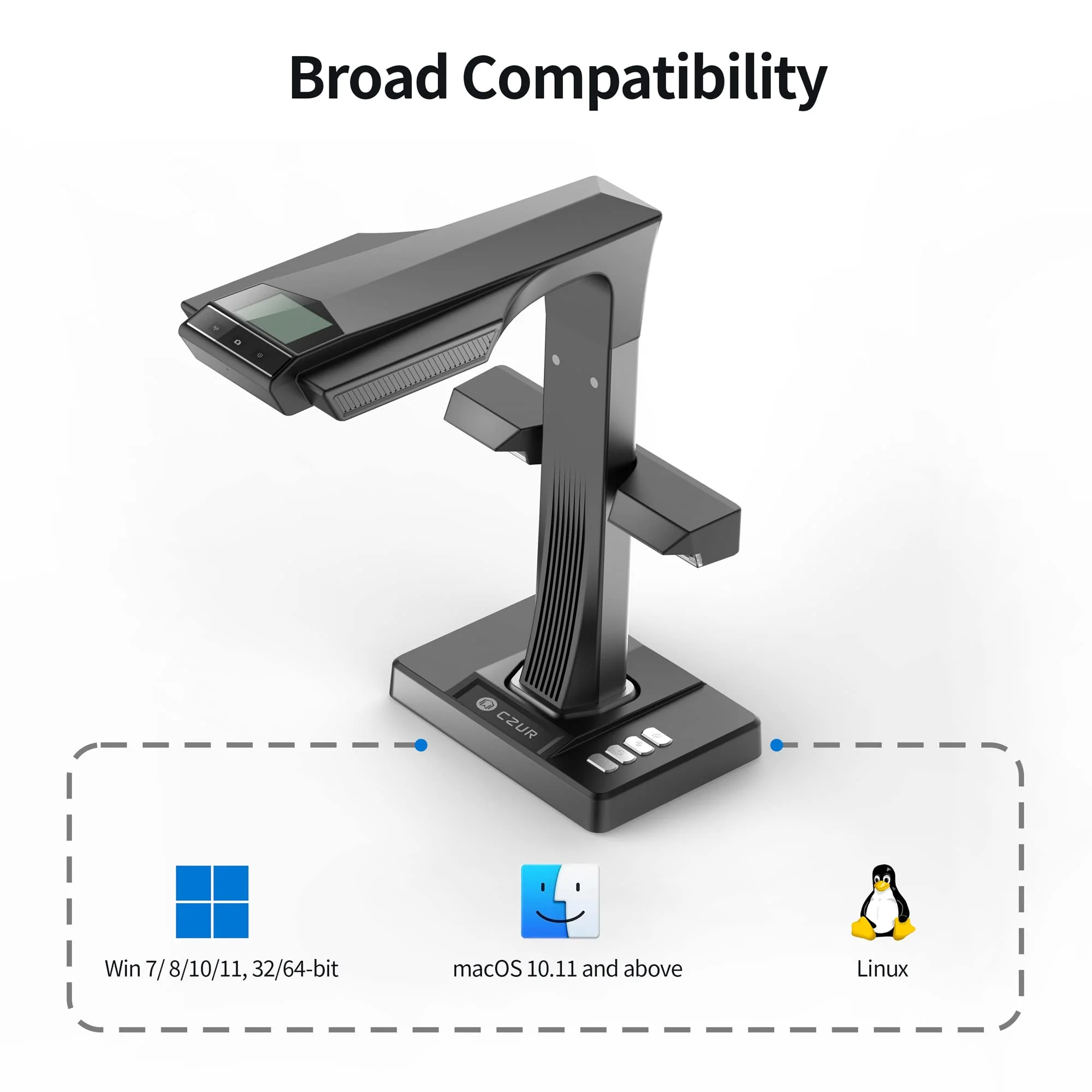CZUR ET24 Pro Professioneller 24MP Buchscanner mit HDMI,HD Dokumentenscanner A3 Scanner mit Laser Verflachungstechnologie OCR Dokumentenkamera Visualizer für Windows, macOS und Linux - Image 7