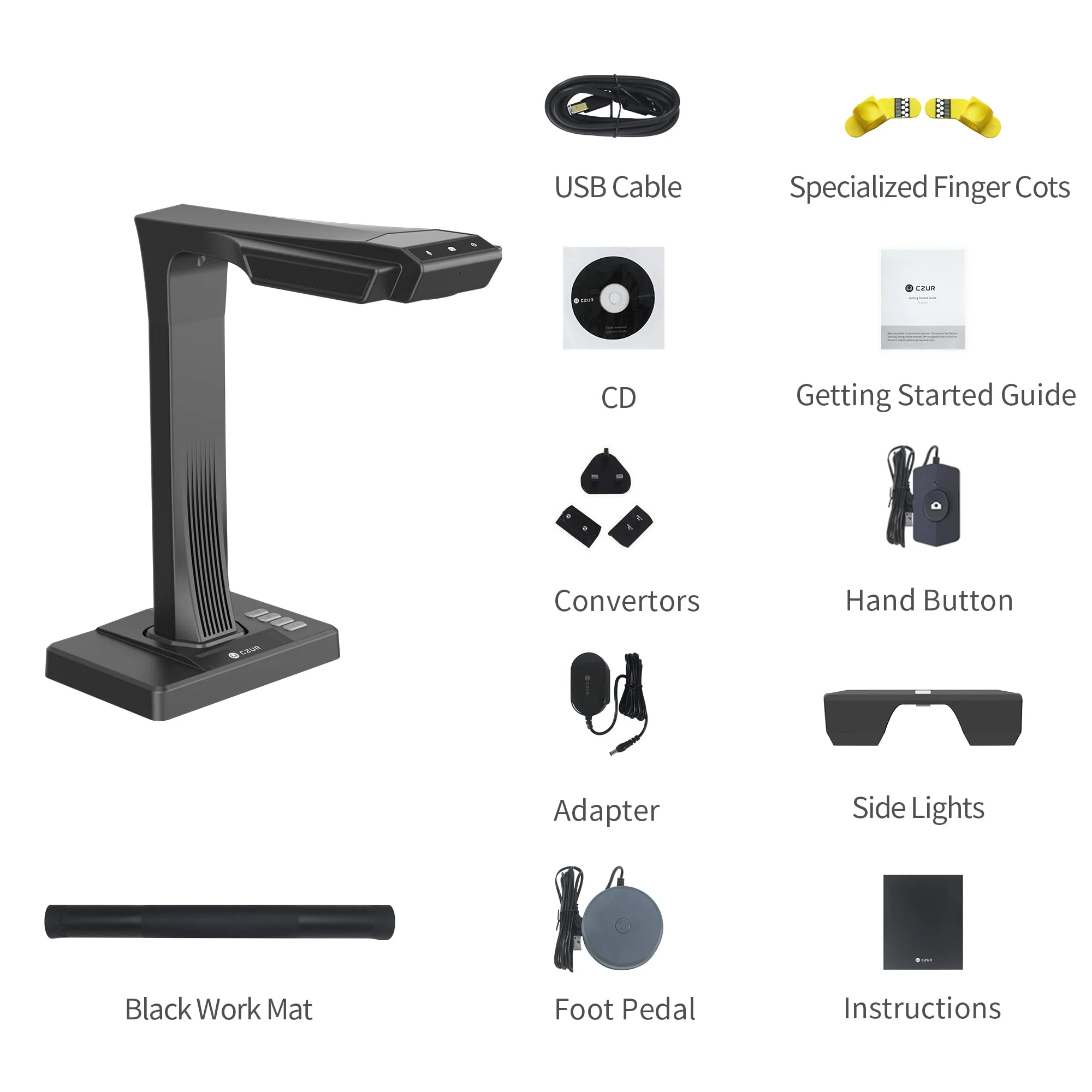 CZUR ET24 Pro Professioneller 24MP Buchscanner mit HDMI,HD Dokumentenscanner A3 Scanner mit Laser Verflachungstechnologie OCR Dokumentenkamera Visualizer für Windows, macOS und Linux - Image 8