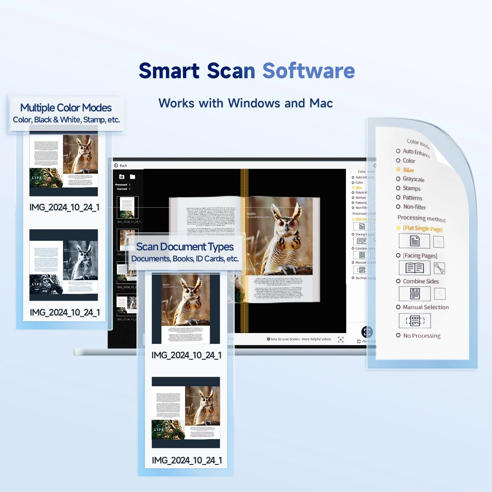 CZUR Shine Ultra A3 Scanner, tragbarer Dokumentenscanner, Faltbare Buchscanner, Dokumentenkamera Visualizer mit OCR 180+ Sprache, Stufenlos LED, Schnell-Scanner für Windows & macOS (13 MP) - Image 6