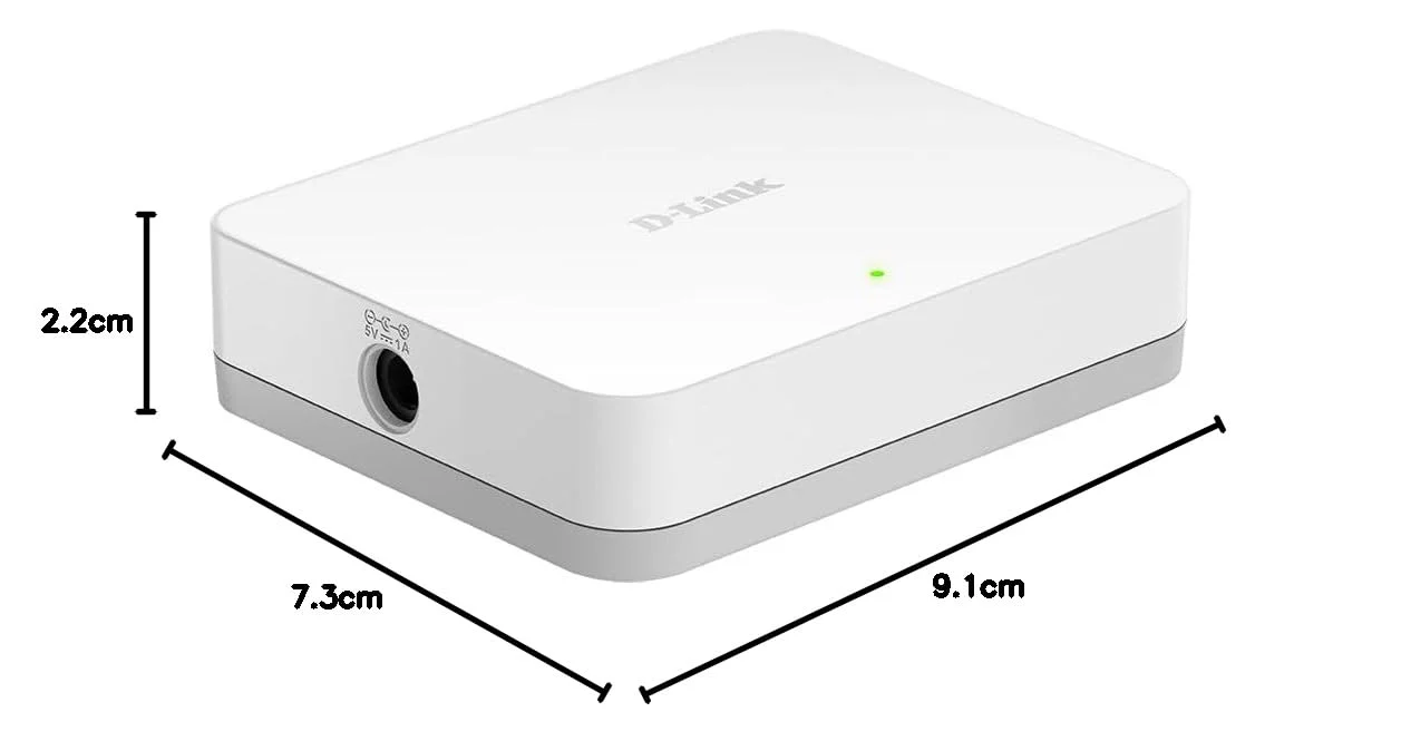 D-Link GO-SW-5G 5-Port Gigabit Easy Desktop Switch (10/100/1000 Mbit/s, automatische MDI/MDIX-Erkennung) weiß - Image 9