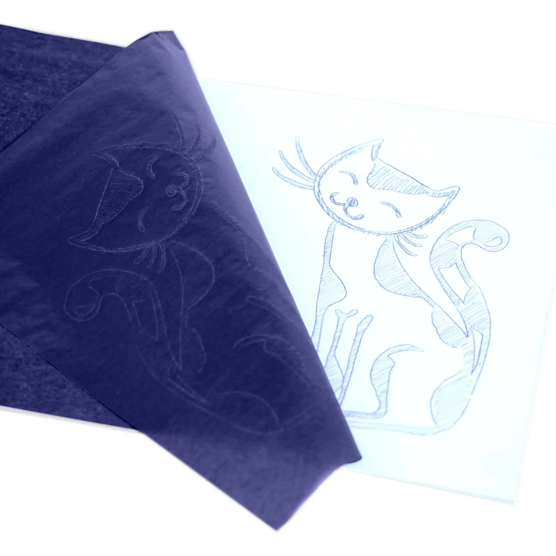 D.RECT Pauspapier für Skizzieren 25 Blatt - Transferpapier zum handschriftlichen Schreiben - Kohlepapier DIN A4 - Blau Durchschlagpapier - Image 3