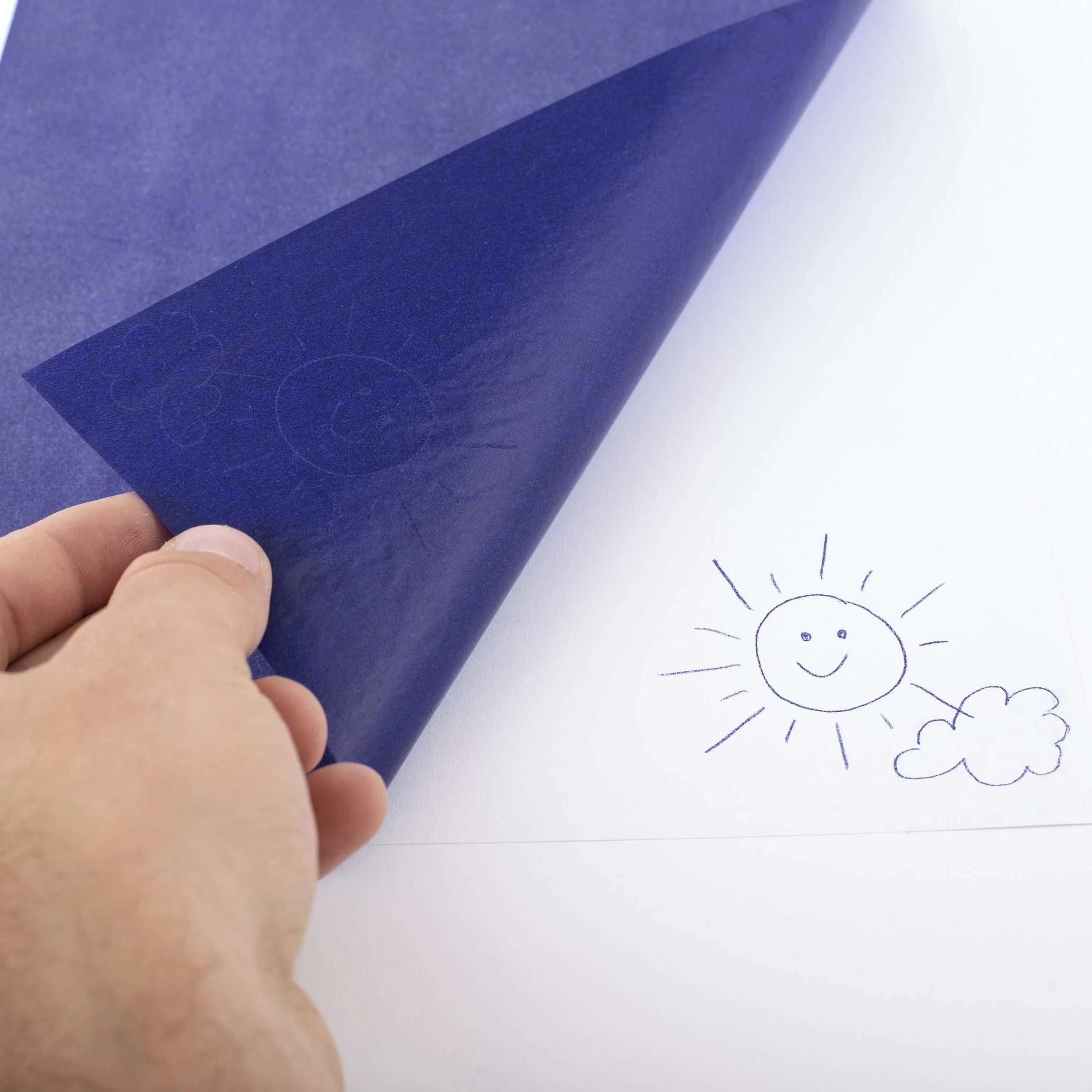 D.RECT Pauspapier für Skizzieren 25 Blatt - Transferpapier zum handschriftlichen Schreiben - Kohlepapier DIN A4 - Blau Durchschlagpapier - Image 5