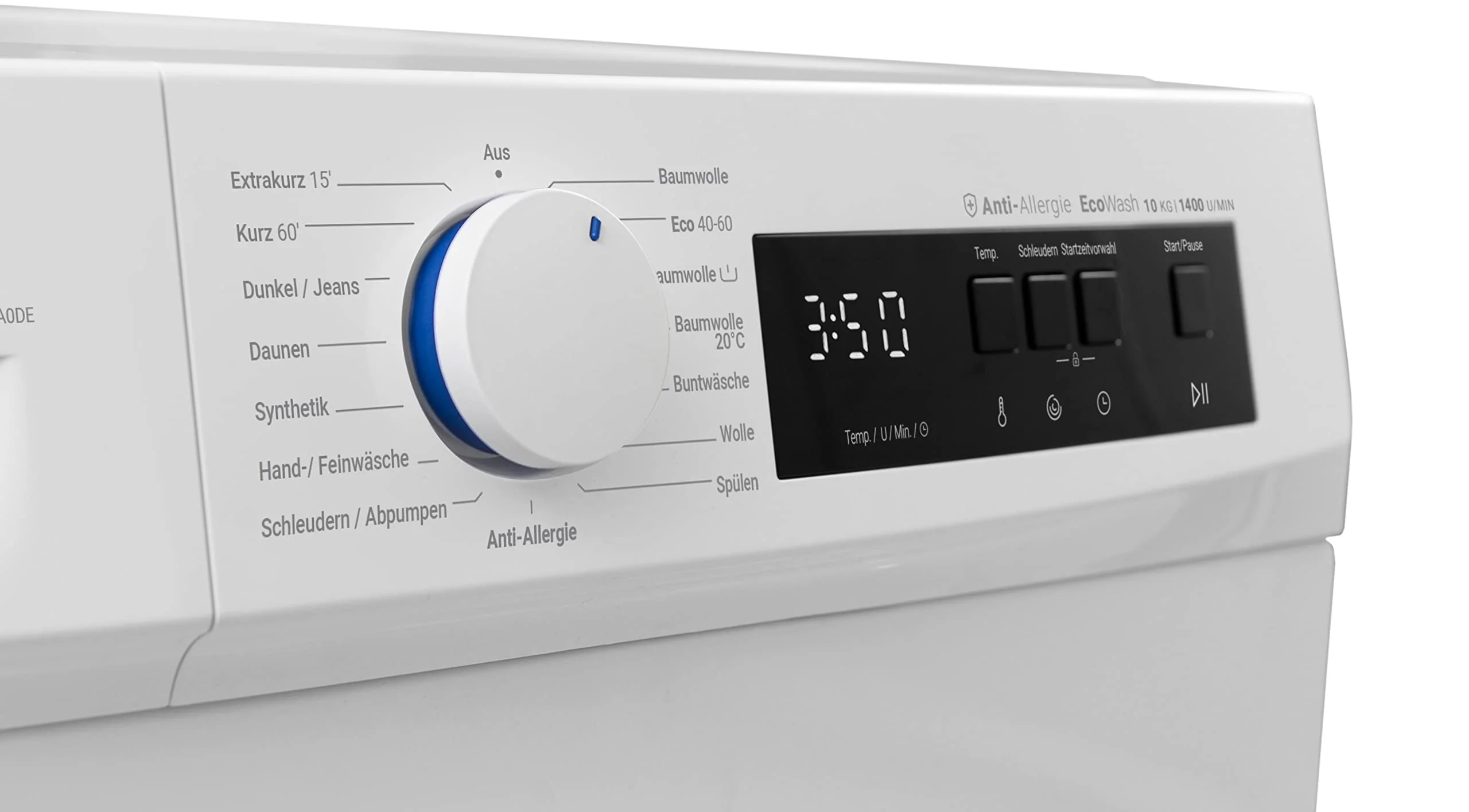Daewoo WM014T1WA0DE Waschmaschine Frontlader, 10 kg, 1400 U/min, Advanced Inverter Motor, 15 Programme inkl. 15 min Kurzprogramm, AquaStop, Weiß - Image 11