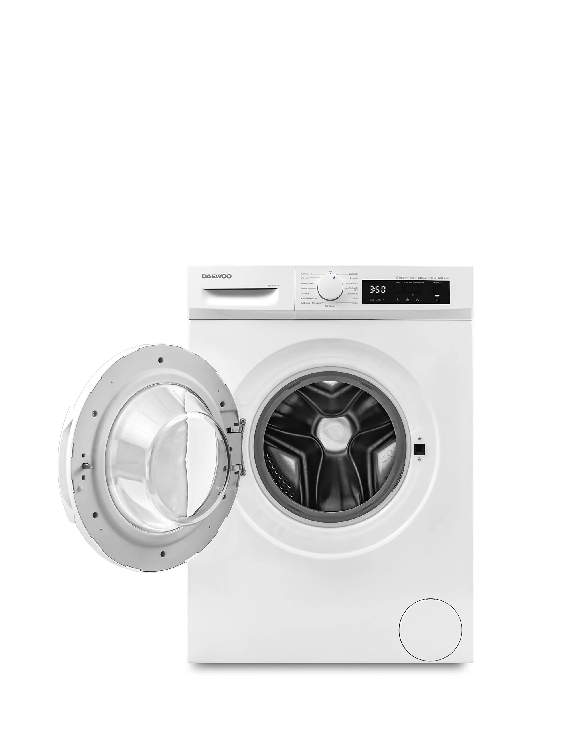 Daewoo WM014T1WA0DE Waschmaschine Frontlader, 10 kg, 1400 U/min, Advanced Inverter Motor, 15 Programme inkl. 15 min Kurzprogramm, AquaStop, Weiß - Image 12