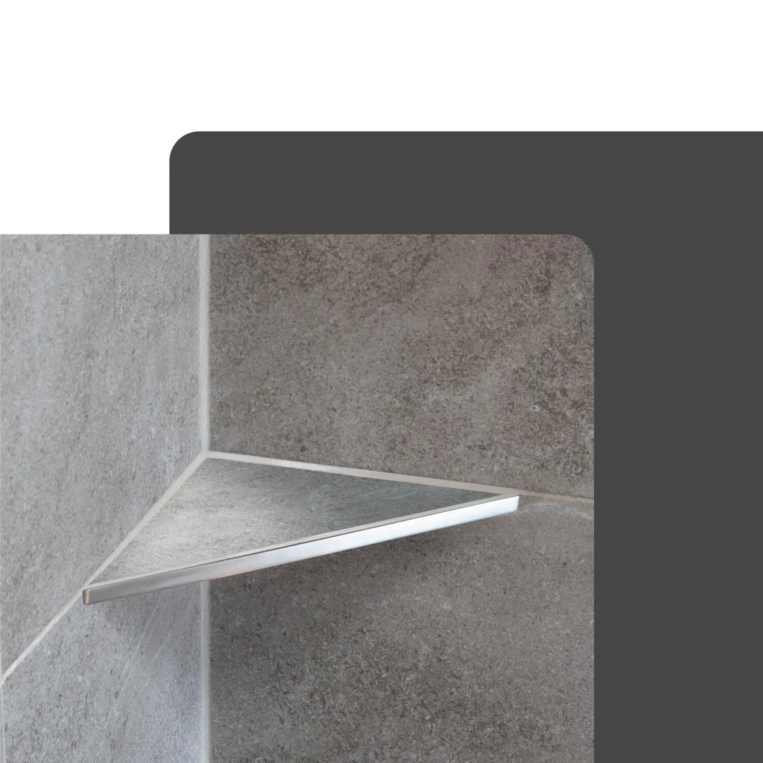 Dalsys Befliesbare Duschablage ohne Bohren 205mm x 205mm Silber Duschregal Ecke nachträglich einbaubar, Edelstahl korrosionsbeständig - Image 7