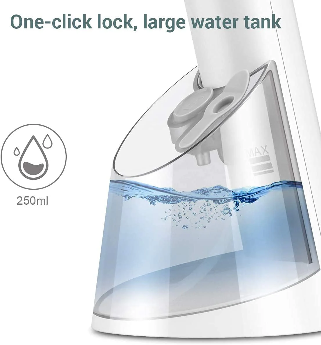 Dampfglätter Steamer, Mioduro Tragbarer Kleiderdampfer für Kleidung mit 250 ml Tank, für vertikales und horizontales Dämpfen, schnelles Aufheizen, schnelle Faltenentfernung,KG-1808 1400W - Image 4