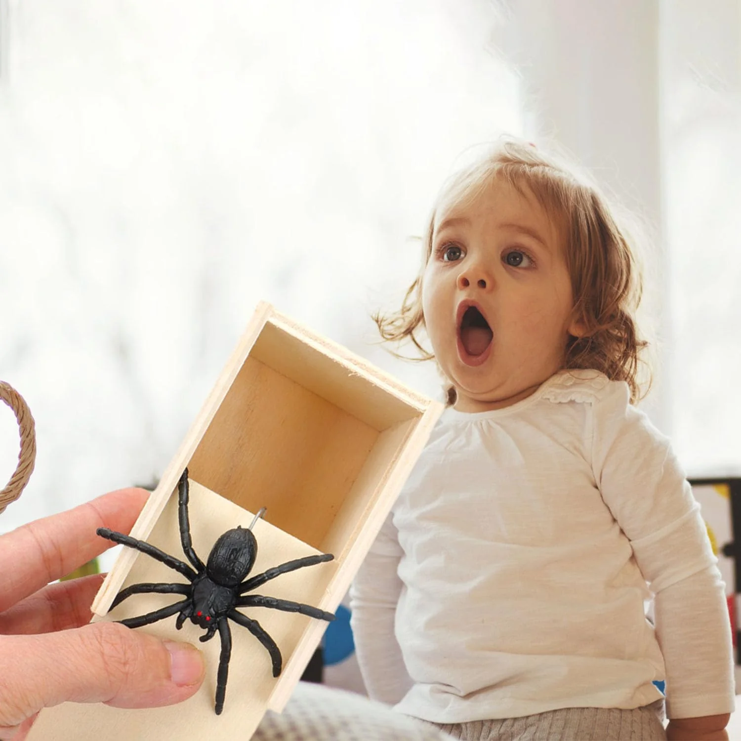DBALL 2 Stücke Spinne In Box Überraschung Prank Box Holz Streich Spinne Scare Box Witz Spielzeug Spinnen Prank Box Party Scherzartikel für Kinder und Erwachsene - Image 6