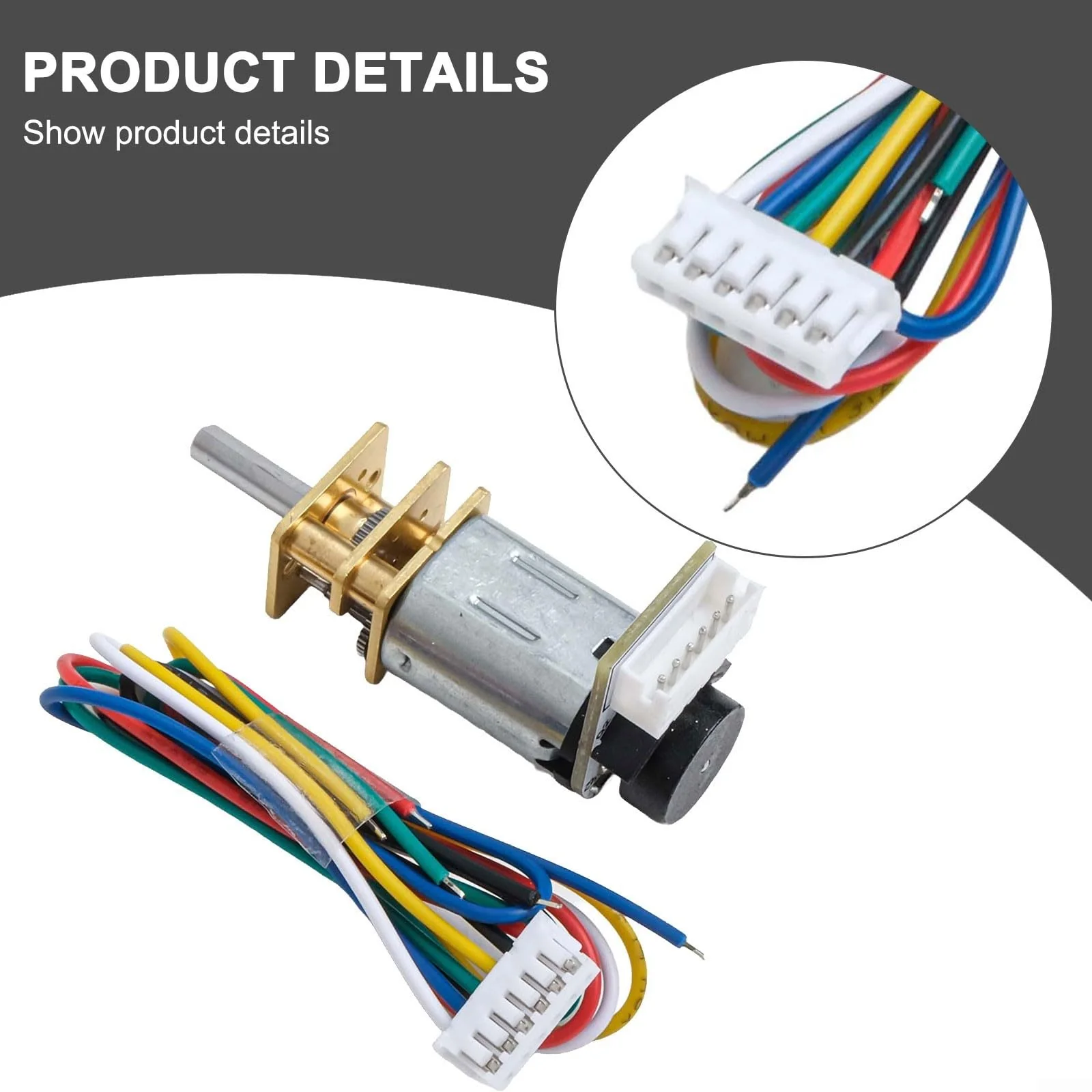 DC 6V Metall Getriebemotor mit Encoder für GA12 für N20, für RC Hobbys und kleine Roboteranwendungen (300 U/min) - Image 2