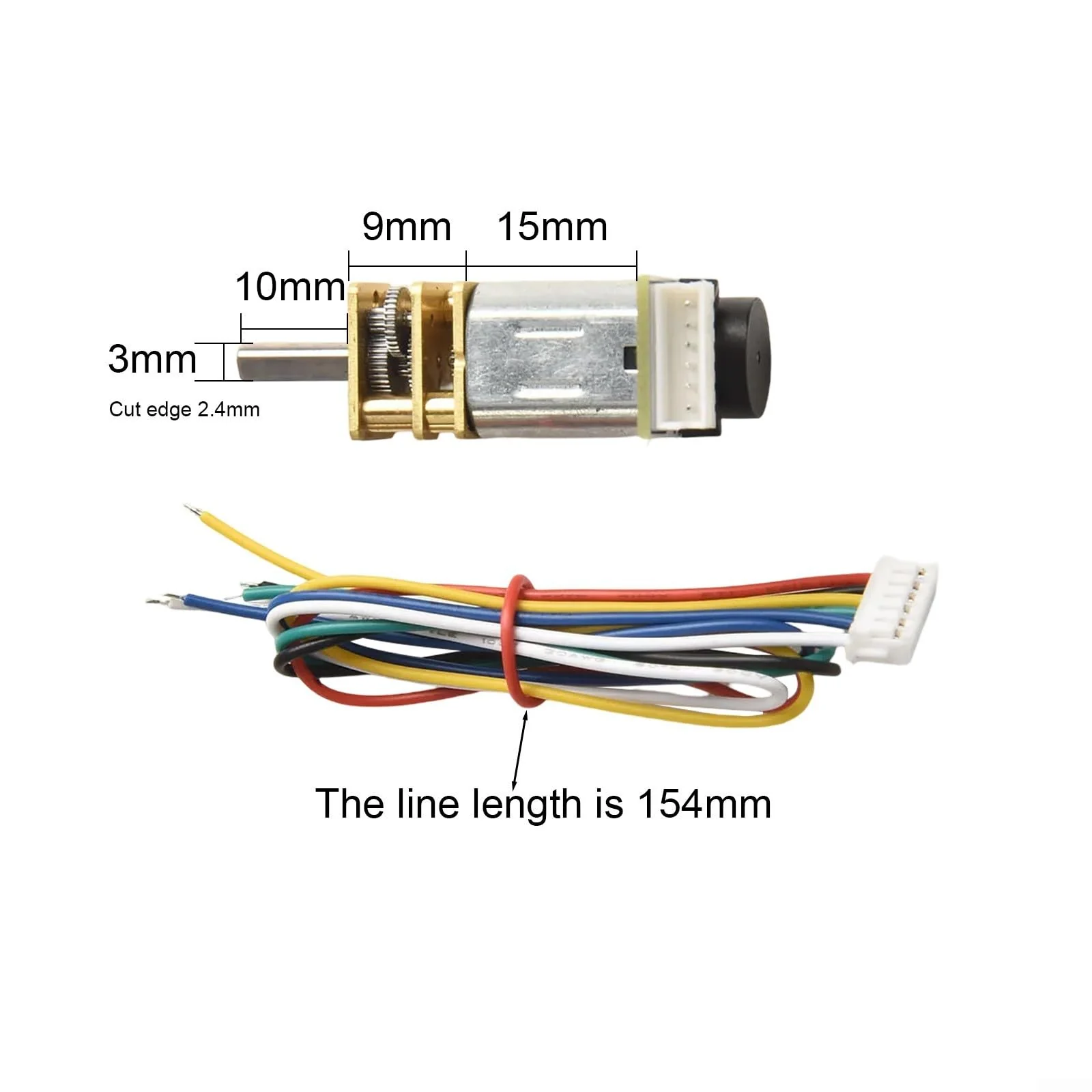 DC 6V Metall Getriebemotor mit Encoder für GA12 für N20, für RC Hobbys und kleine Roboteranwendungen (300 U/min) - Image 5