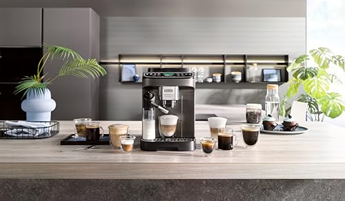 De’Longhi Magnifica Evo Next - Perfetto Kaffeevollautomat mit LatteCrema-Milchaufschäumer, 13 One-Touch-Getränke, Coffee- und Cappuccino Kaffeemaschine, farbiges Touch-Display, Titan (ECAM312.80.TB) - Image 3
