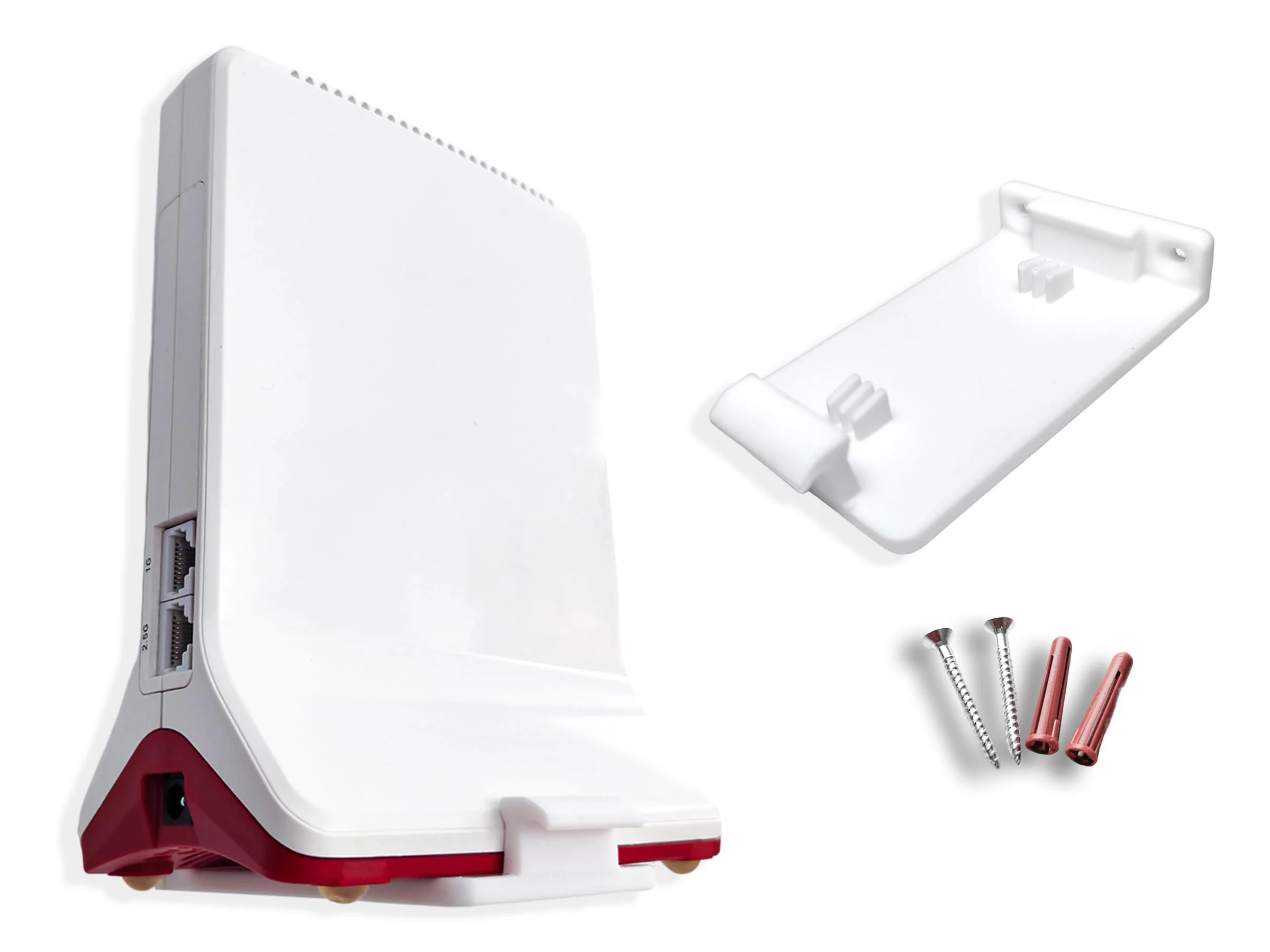 Decoralin Wandhalterung für Fritz Repeater 3000 und 6000, Robuste Halterung, Verbesserte Kühlung und Kabelmanagement, Weiß - Image 4