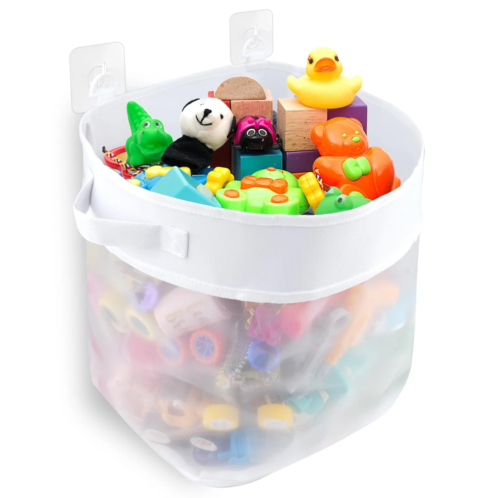 Deepton Badespielzeug Aufbewahrung, Mesh Netz Tasche, 4.15 Gallonen Fassungsvermögen, Modern, Minimalistisch, Neutral