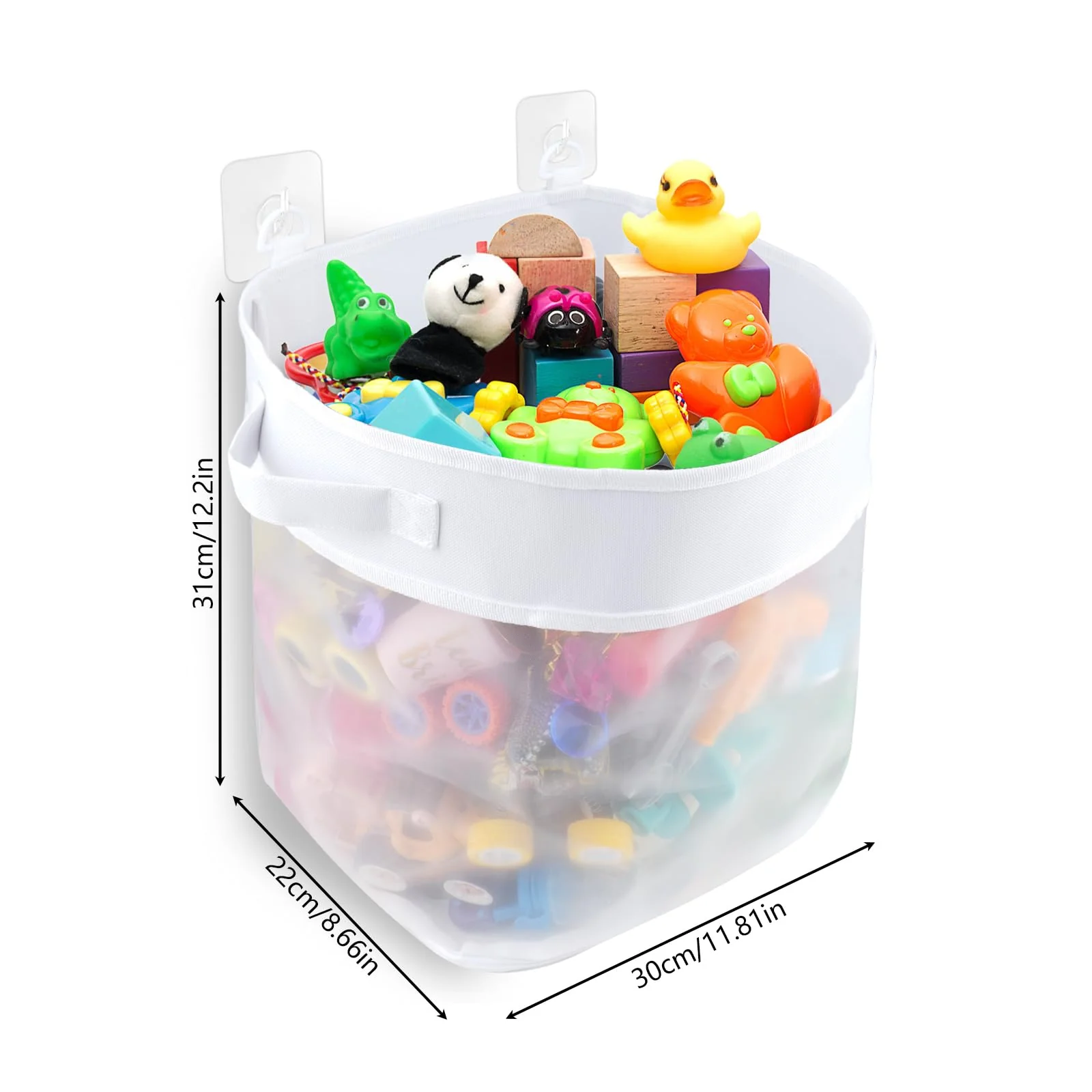 Deepton Badespielzeug Aufbewahrung, Mesh Netz Tasche, 4.15 Gallonen Fassungsvermögen, Modern, Minimalistisch, Neutral - Image 4