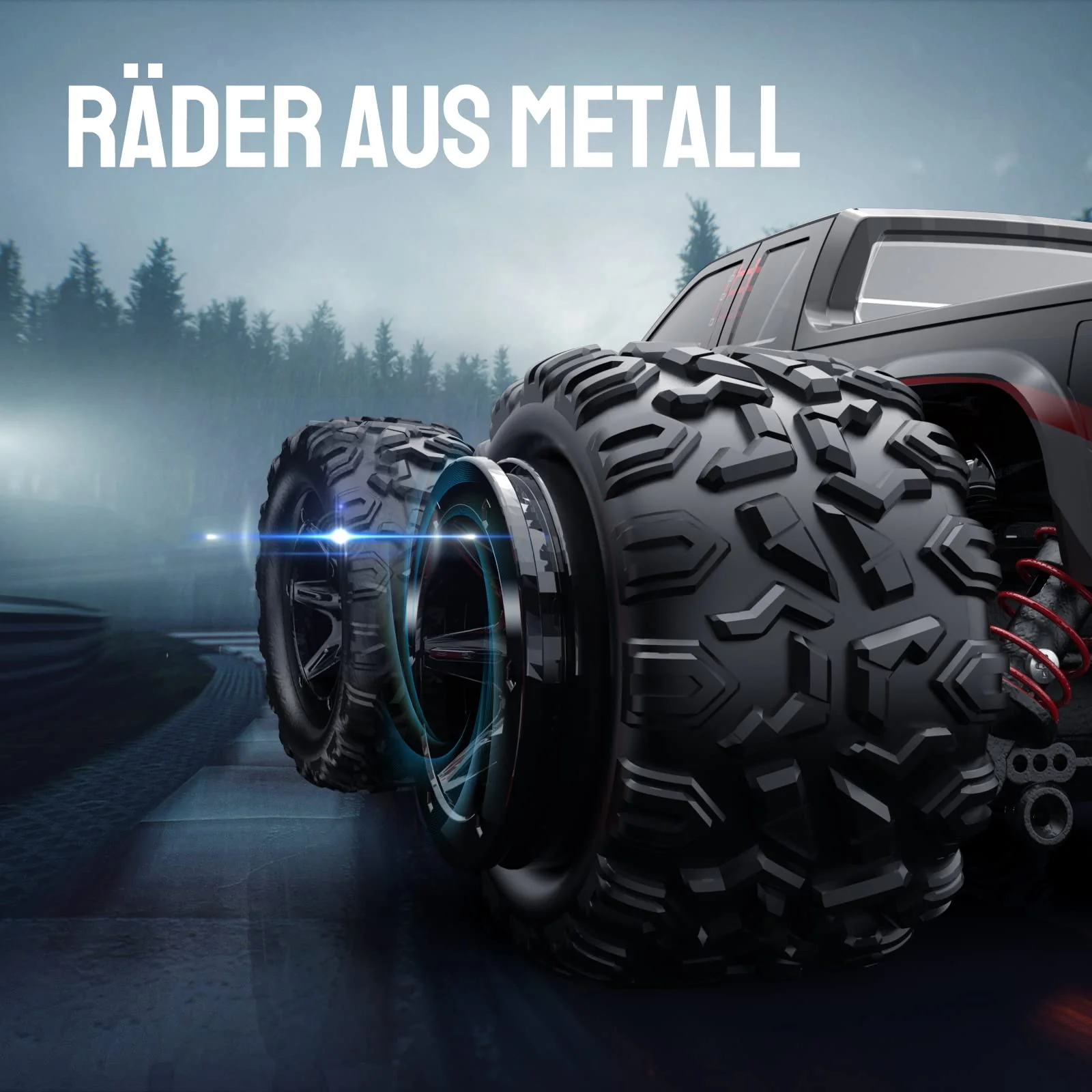 DEERC 9300 Ferngesteuertes Auto für Kinder,1/18 RC Car 4WD mit 40 km/h Hochgeschwindigkeits,2 Akku Lange Laufzeit,2,4 GHz Fernbedienung Geländewagen Outdoor Indoor Fahrzeug für Jungen Erwachsene - Image 5