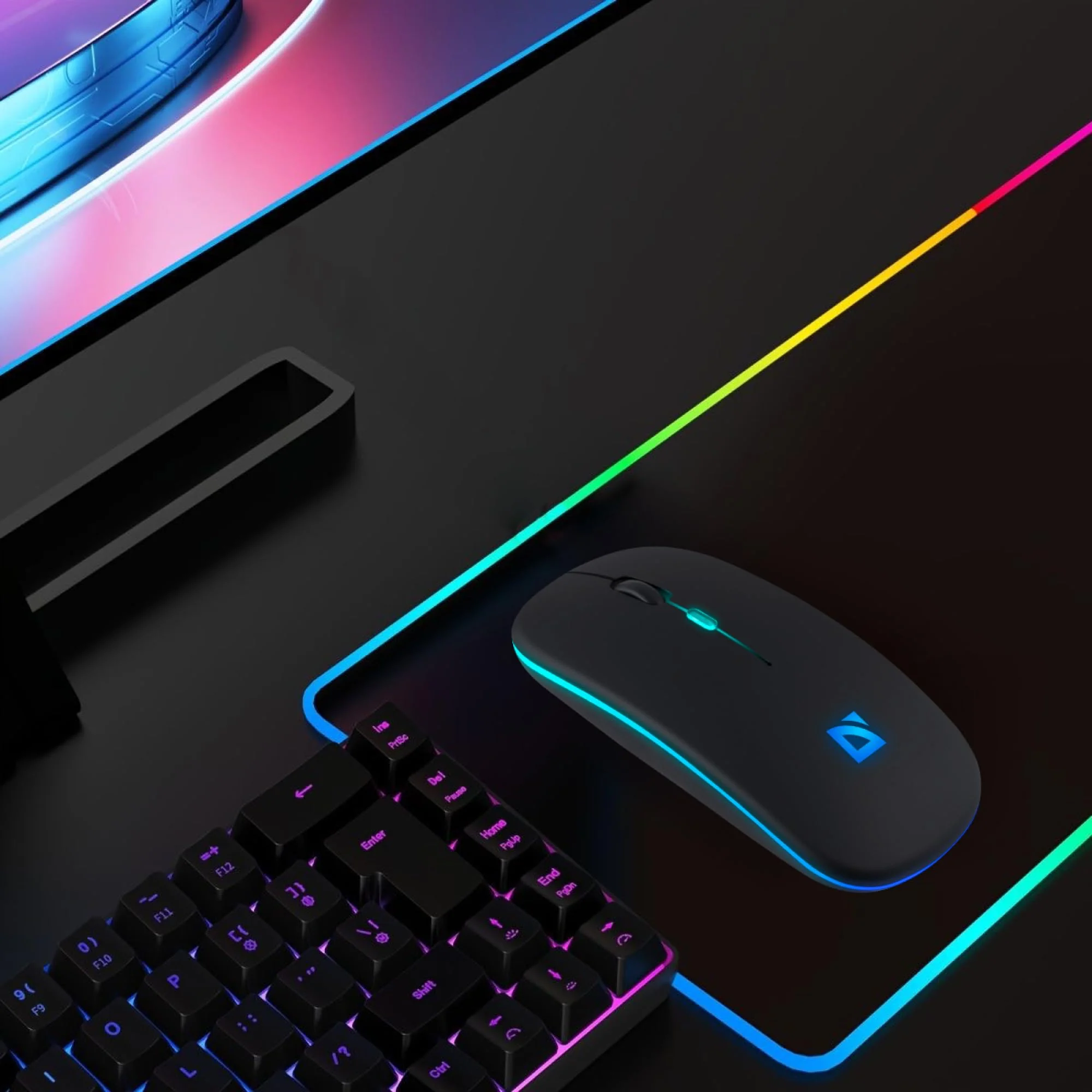 Defender Touch MM-997 Kabellose Maus, Laptop Maus Kabellos, Funkmaus, Bluetooth und USB Computer Maus, Wireless Mouse PC, RGB Led Computermaus, Rechts und Linkshänder Maus Schwartz - Image 6
