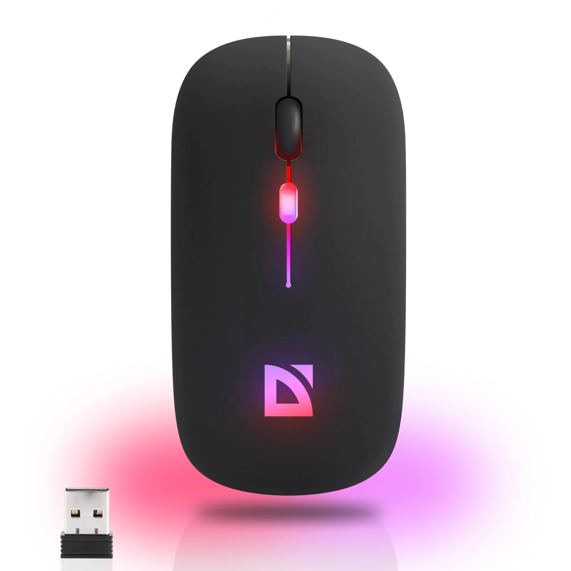 Defender Touch MM-997 Kabellose Maus, Laptop Maus Kabellos, Funkmaus, Bluetooth und USB Computer Maus, Wireless Mouse PC, RGB Led Computermaus, Rechts und Linkshänder Maus Schwartz - Image 7