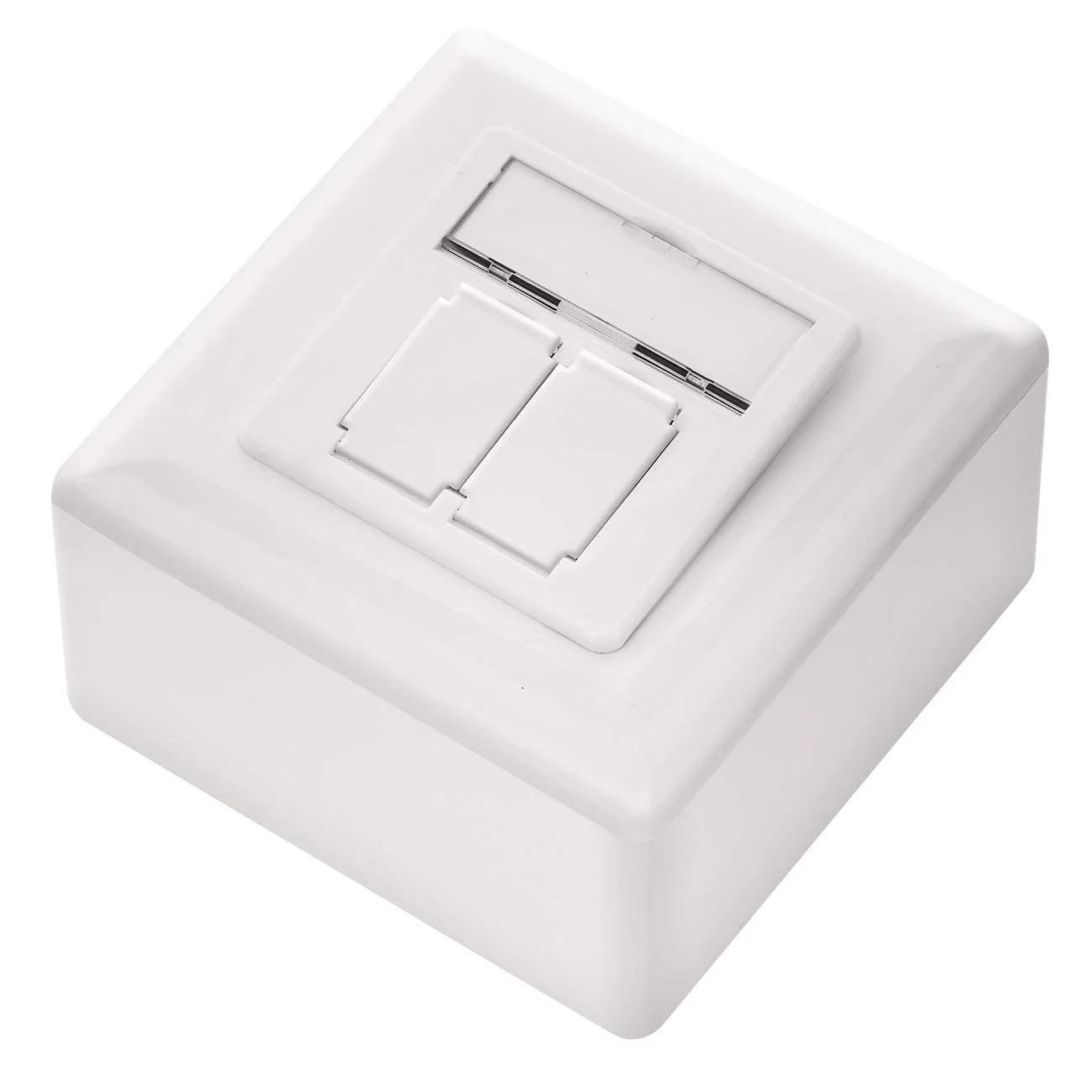 deleyCON 2x CAT 6a Universal Netzwerkdose - 2x RJ45 Port - Geschirmt - Aufputz oder Unterputz - 10 Gigabit Ethernet Netzwerk - EIA/TIA 568A&B - Weiß - Image 8