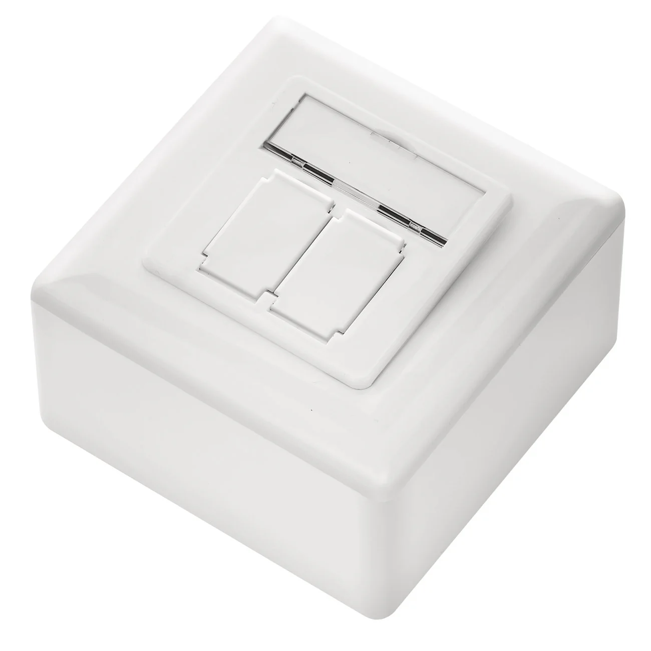 deleyCON 3x CAT 6a Universal Netzwerkdose - 2x RJ45 Port - Geschirmt - Aufputz oder Unterputz - 10 Gigabit Ethernet Netzwerk - EIA/TIA 568A&B - Weiß - Image 11